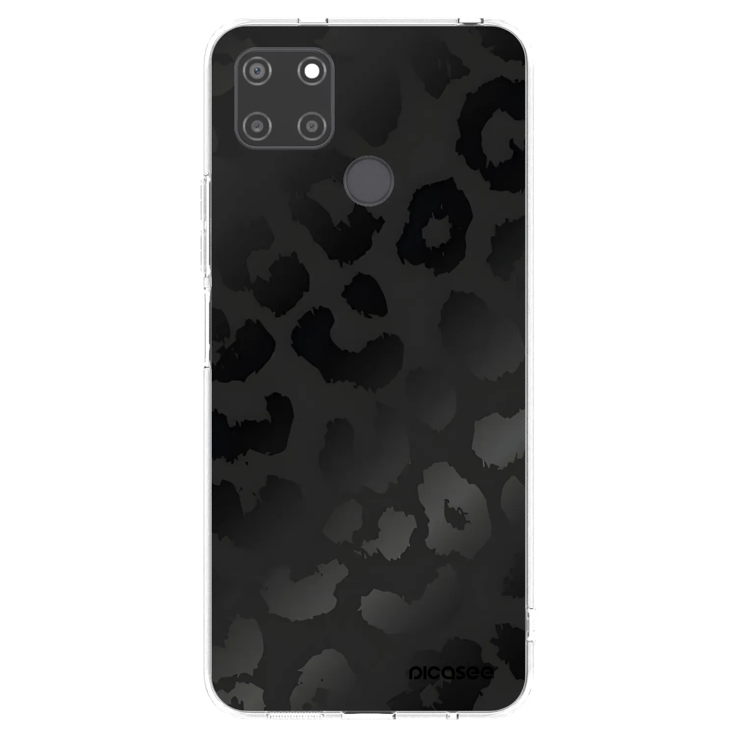 Picasee átlátszó szilikon tok az alábbi mobiltelefonokra Realme C21Y - Midnight Leopard
