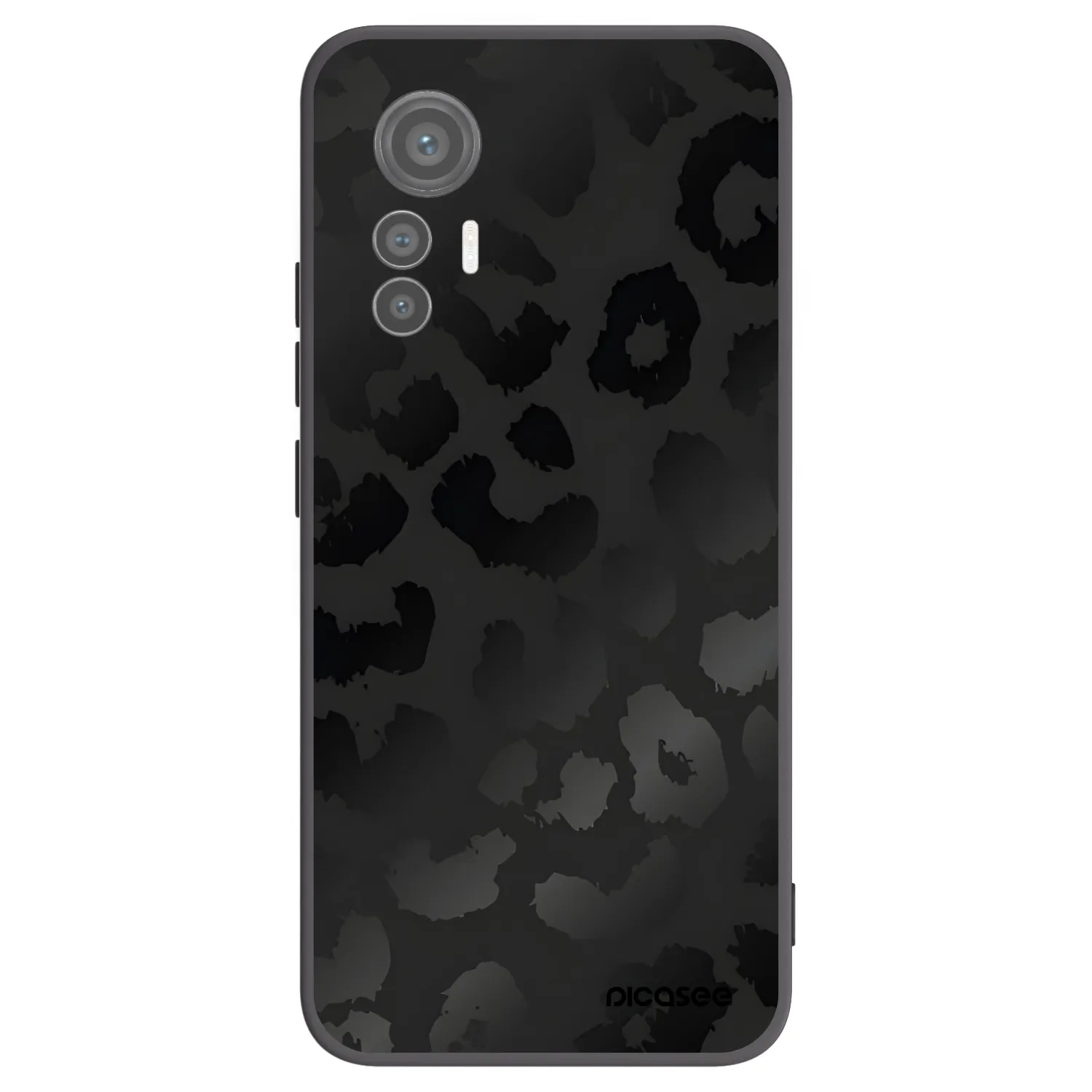 Picasee fekete szilikon tok az alábbi mobiltelefonokra Xiaomi 12 Lite - Midnight Leopard