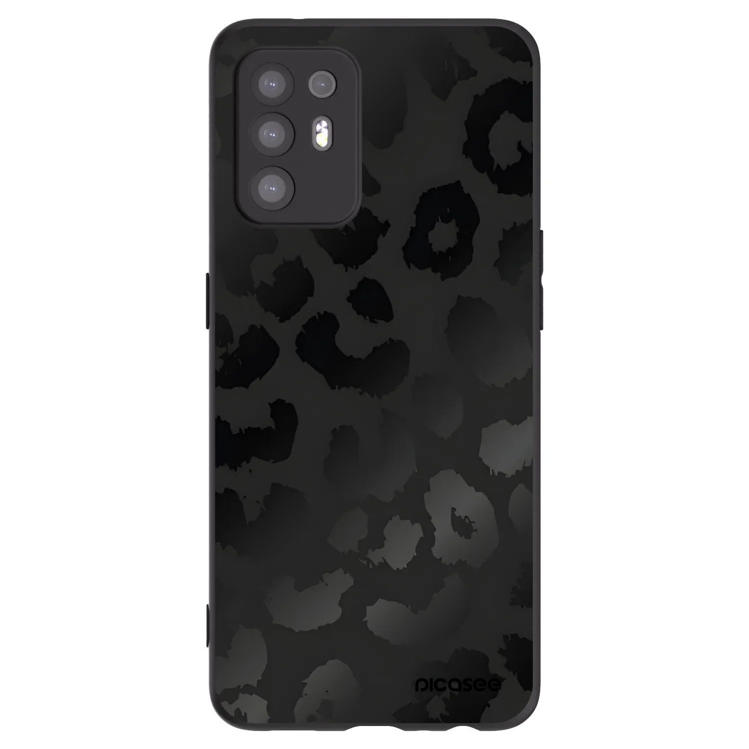 Picasee fekete szilikon tok az alábbi mobiltelefonokra OPPO A94 5G - Midnight Leopard