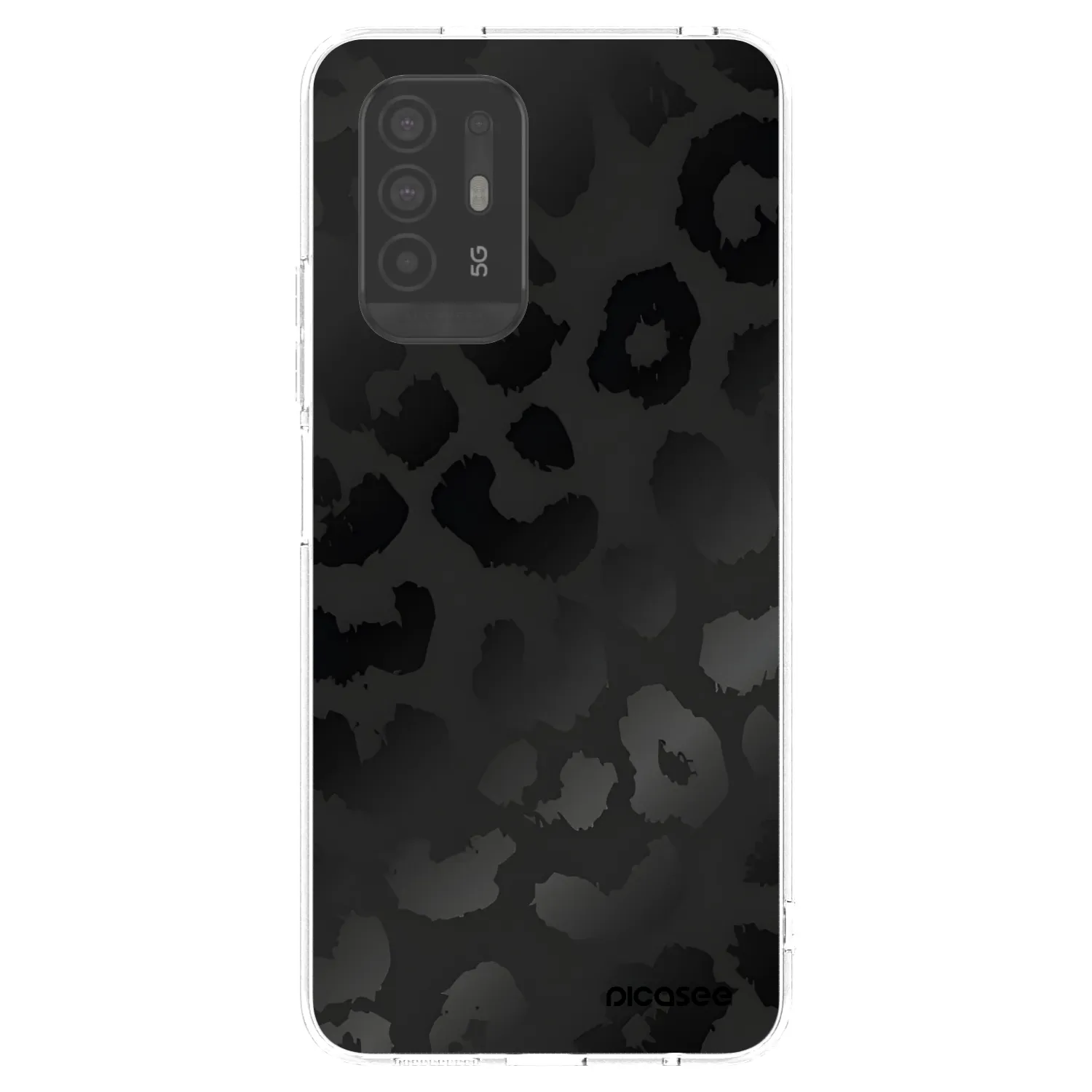 Picasee átlátszó szilikon tok az alábbi mobiltelefonokra OPPO A94 5G - Midnight Leopard