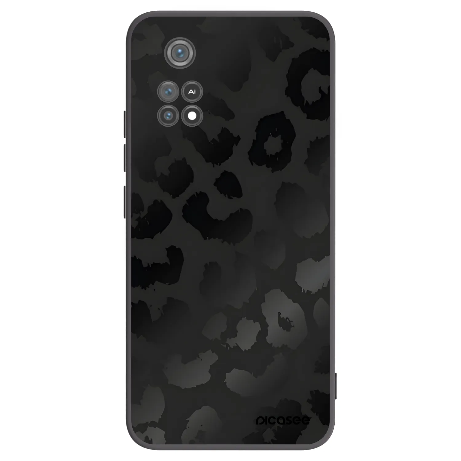 Picasee fekete szilikon tok az alábbi mobiltelefonokra Xiaomi Poco M4 Pro - Midnight Leopard
