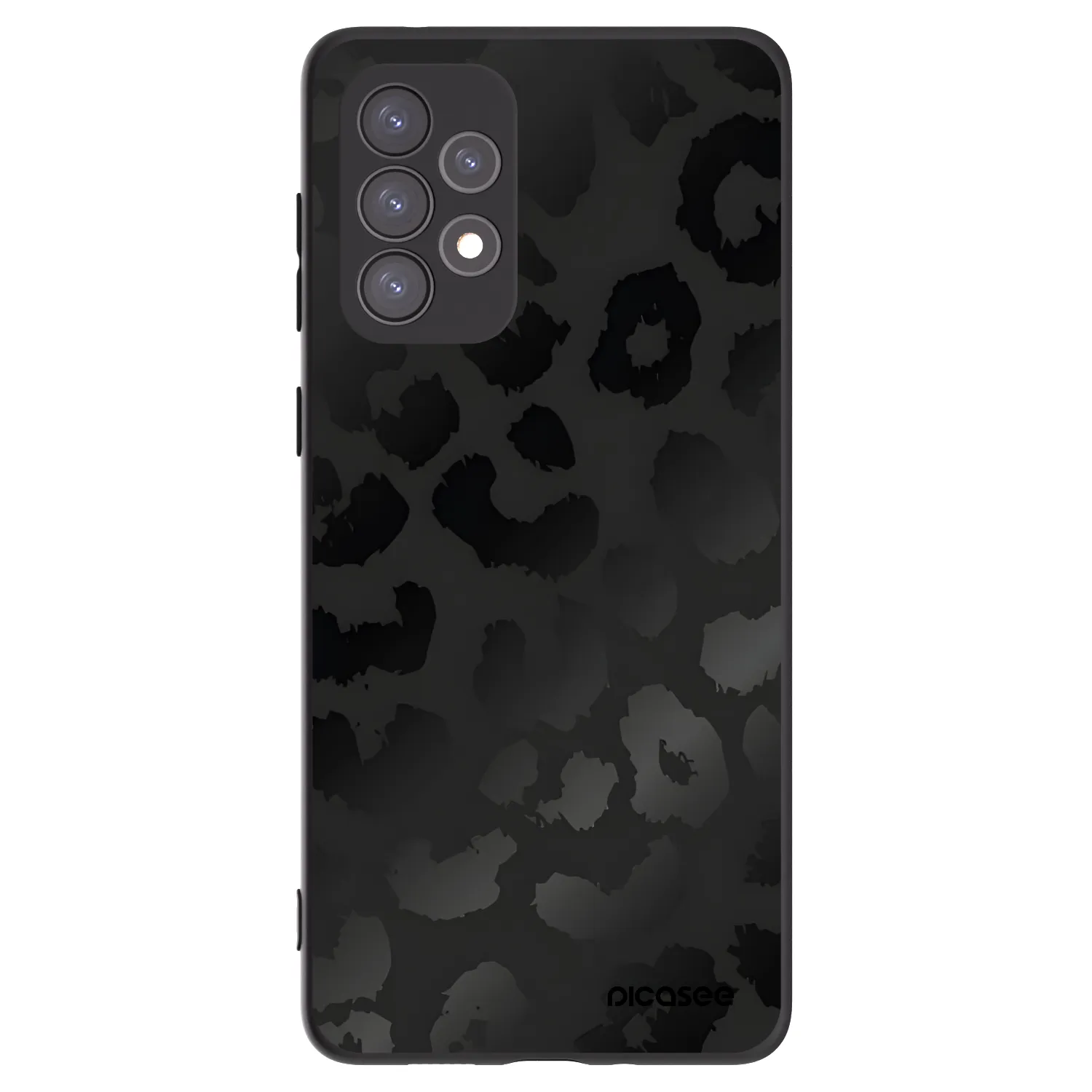 Picasee fekete szilikon tok az alábbi mobiltelefonokra Samsung Galaxy A73 5G - Midnight Leopard