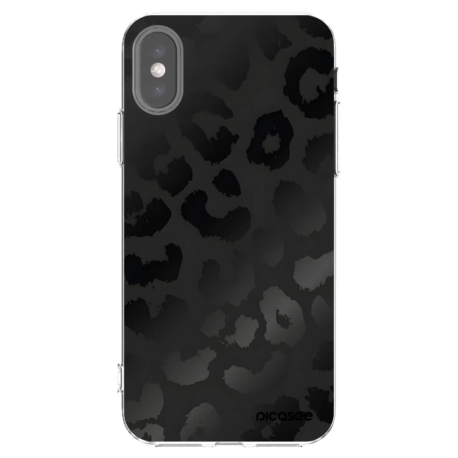 Picasee átlátszó szilikon tok az alábbi mobiltelefonokra Apple iPhone X/XS - Midnight Leopard