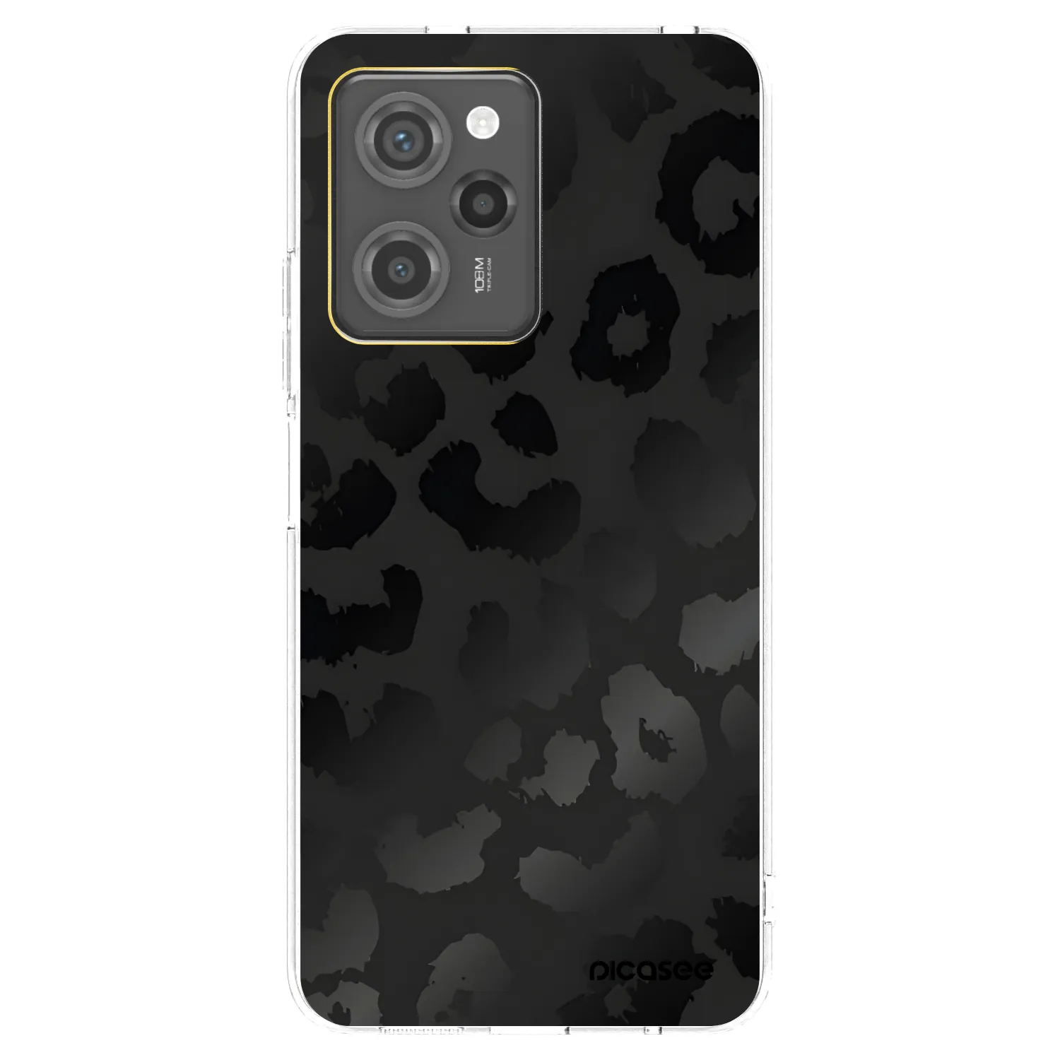 Picasee fekete szilikon tok az alábbi mobiltelefonokra Xiaomi Poco X5 Pro - Midnight Leopard