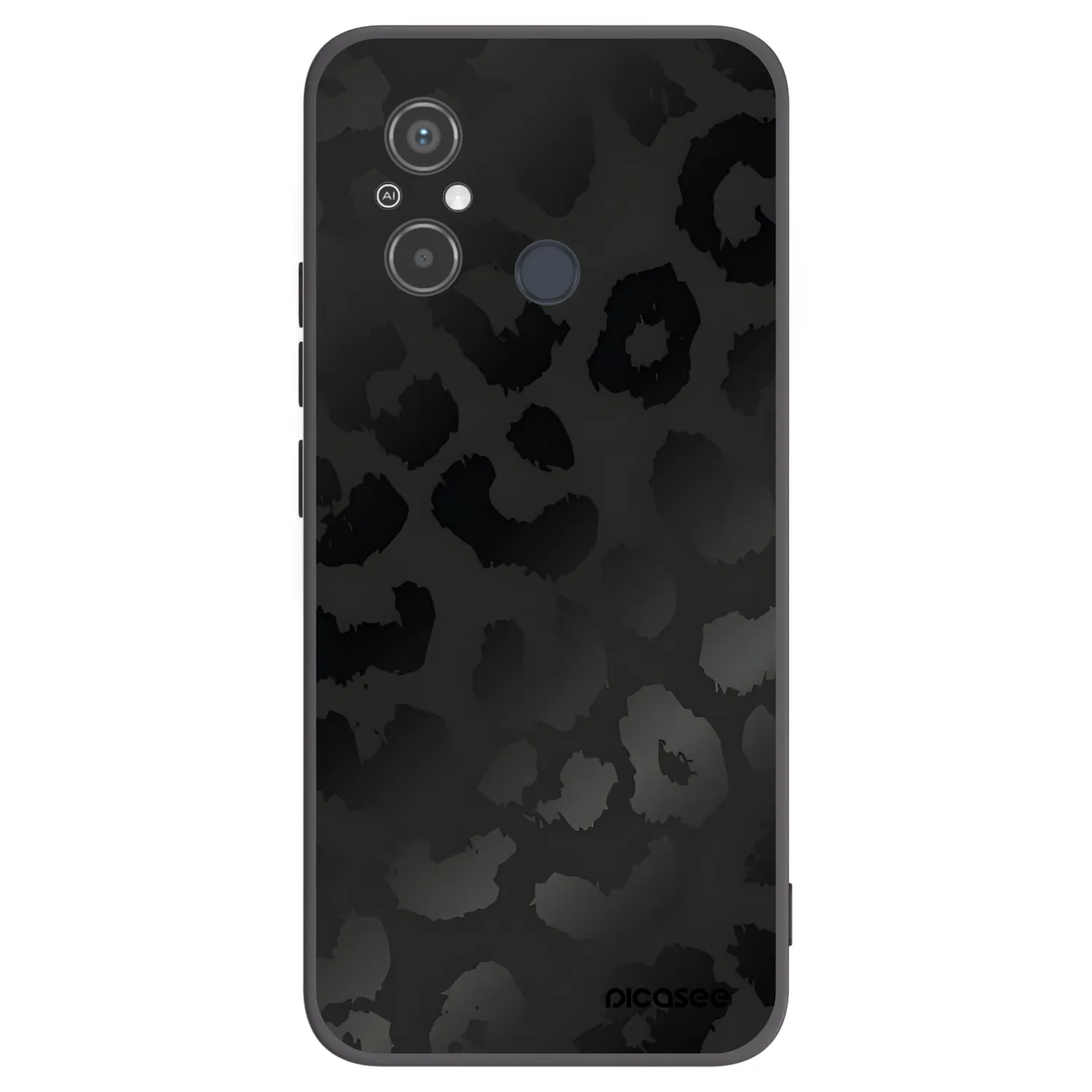 Picasee fekete szilikon tok az alábbi mobiltelefonokra Xiaomi Redmi 12C - Midnight Leopard
