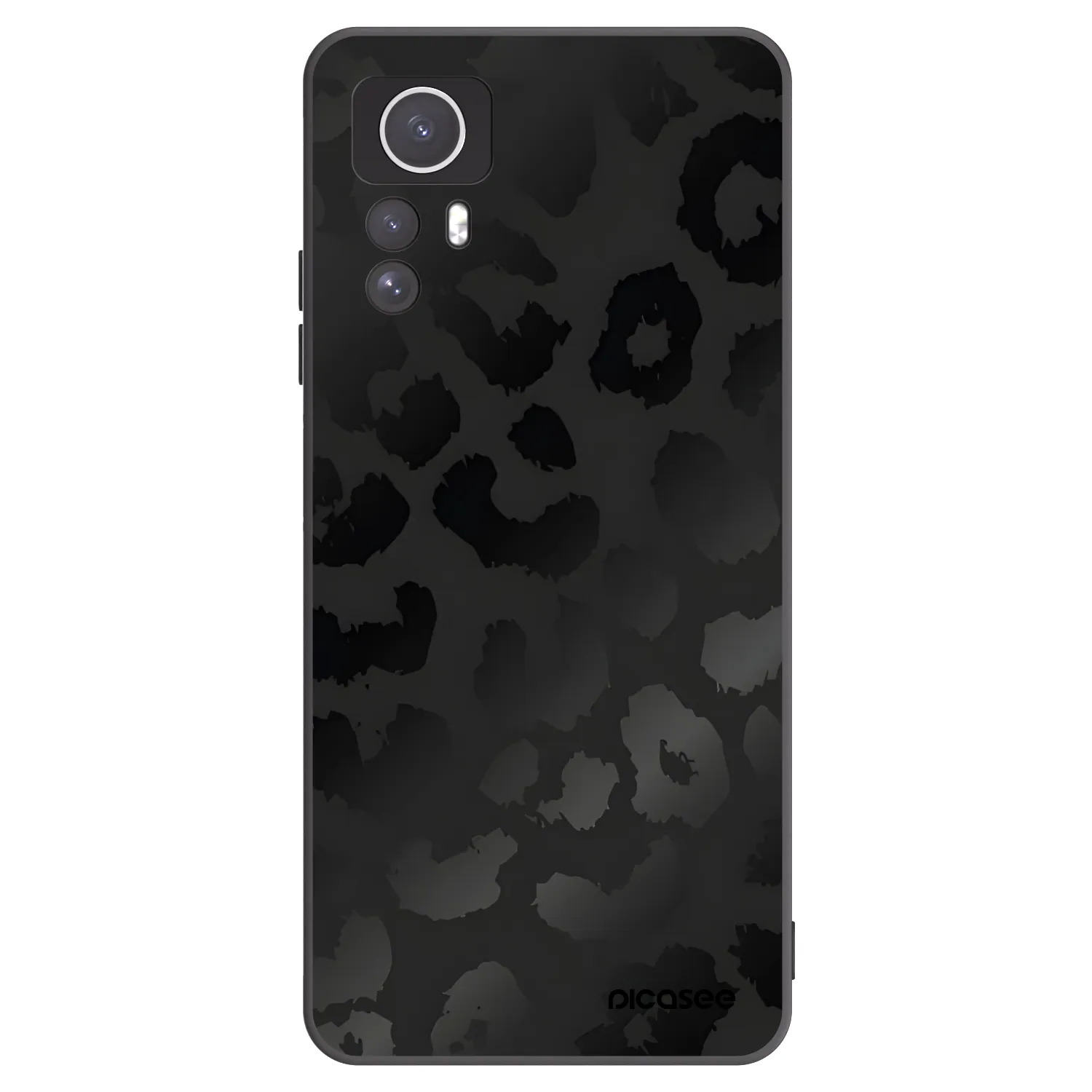 Picasee fekete szilikon tok az alábbi mobiltelefonokra Xiaomi Redmi Note 12S - Midnight Leopard