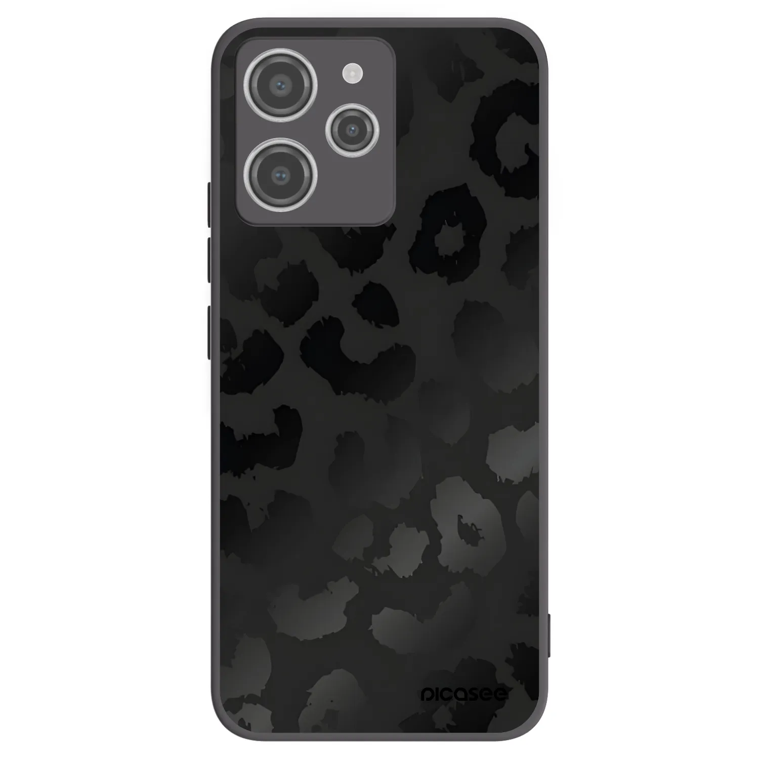 Picasee fekete szilikon tok az alábbi mobiltelefonokra Xiaomi Redmi 12 4G - Midnight Leopard