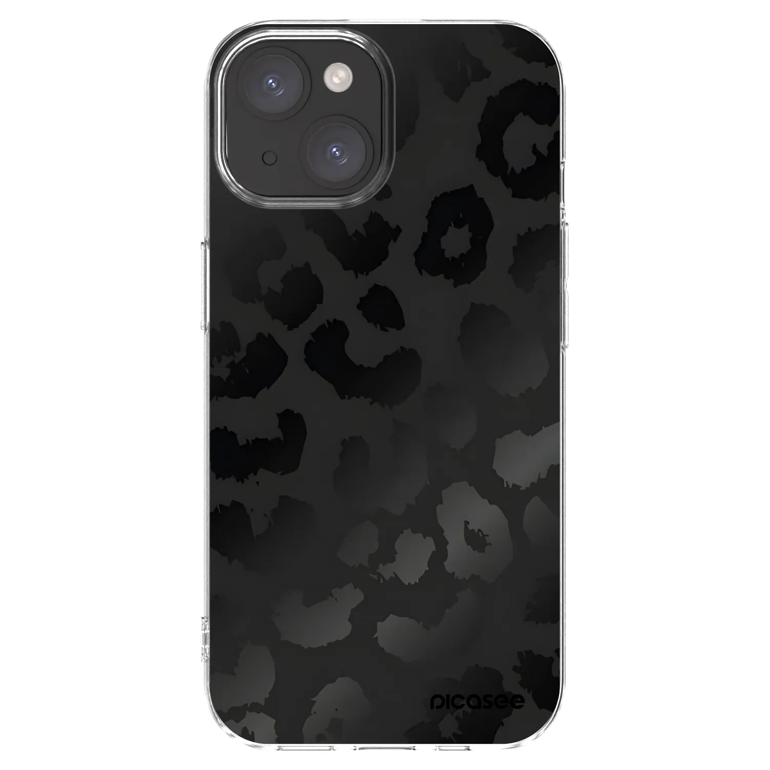 Picasee átlátszó szilikon tok az alábbi mobiltelefonokra Apple iPhone 15 - Midnight Leopard