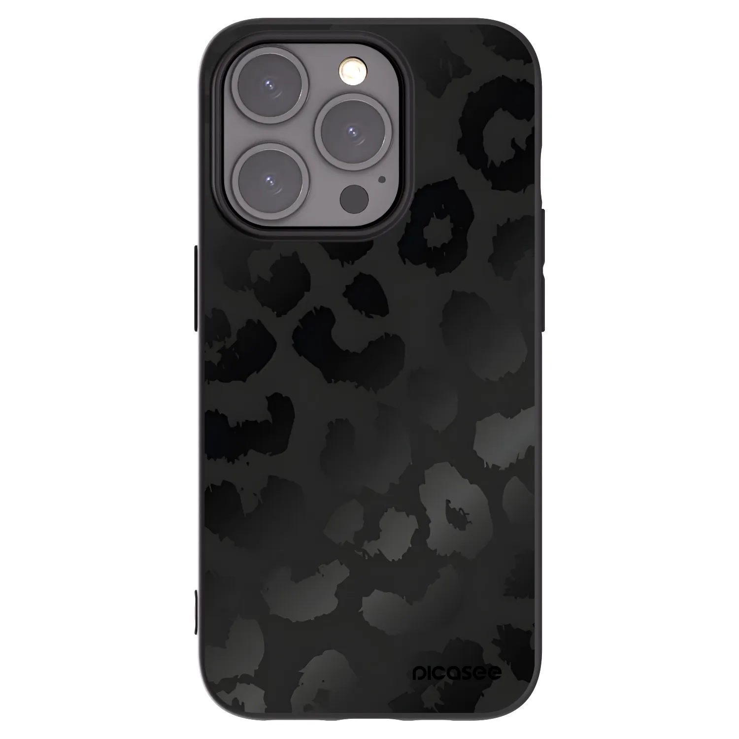 Picasee fekete szilikon tok az alábbi mobiltelefonokra Apple iPhone 15 Pro - Midnight Leopard
