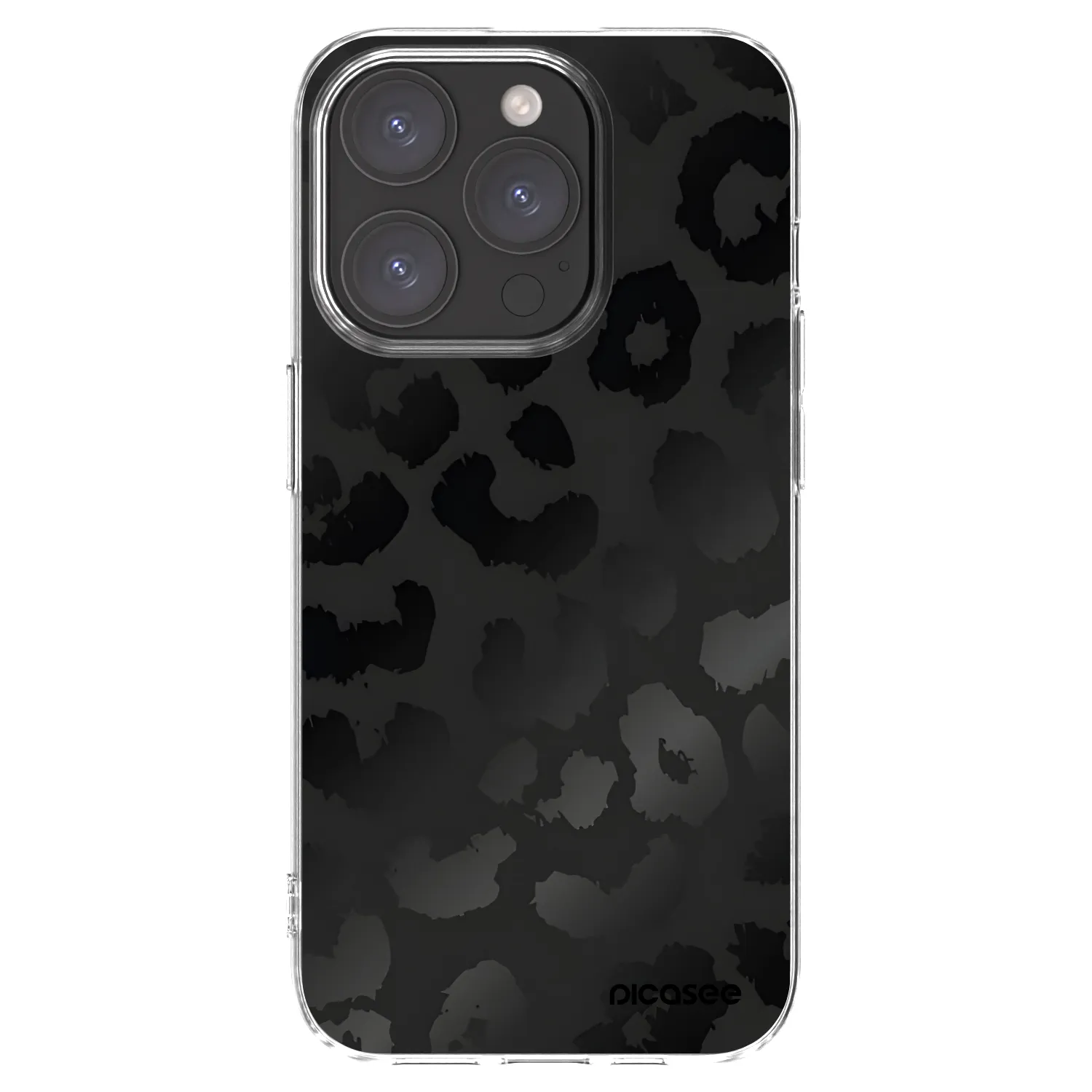 Picasee átlátszó szilikon tok az alábbi mobiltelefonokra Apple iPhone 15 Pro - Midnight Leopard