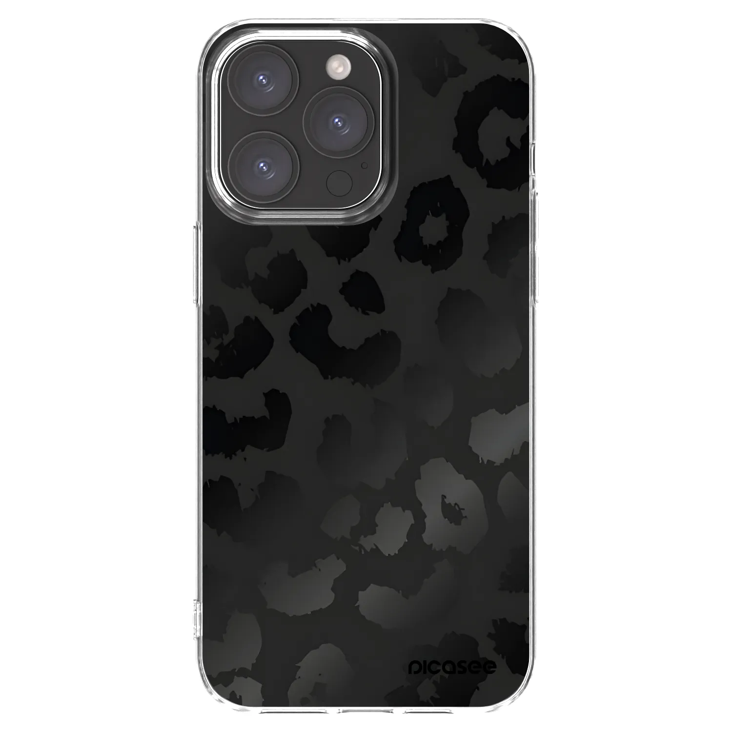 Picasee átlátszó szilikon tok az alábbi mobiltelefonokra Apple iPhone 15 Pro Max - Midnight Leopard