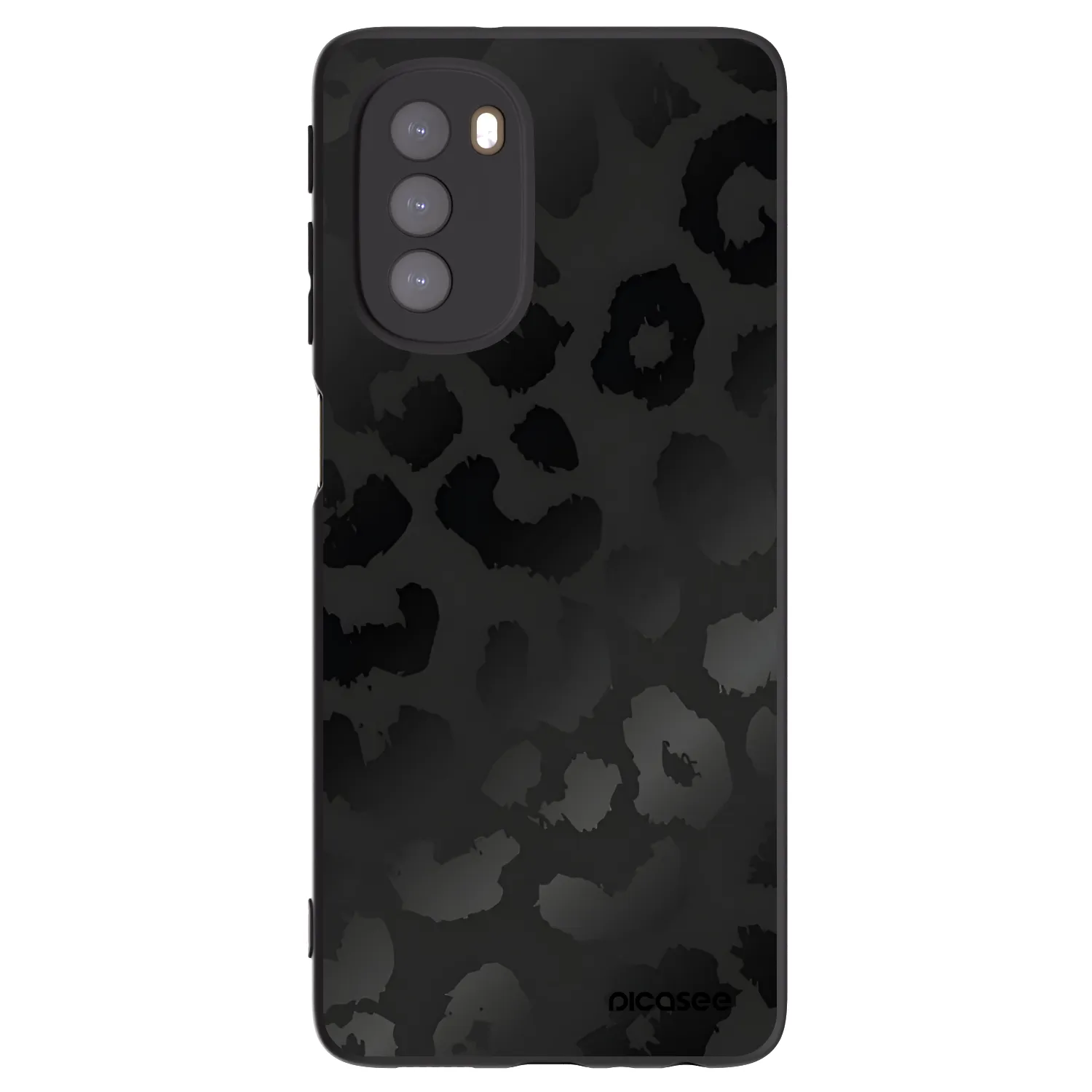 Picasee fekete szilikon tok az alábbi mobiltelefonokra Motorola Moto G51 - Midnight Leopard