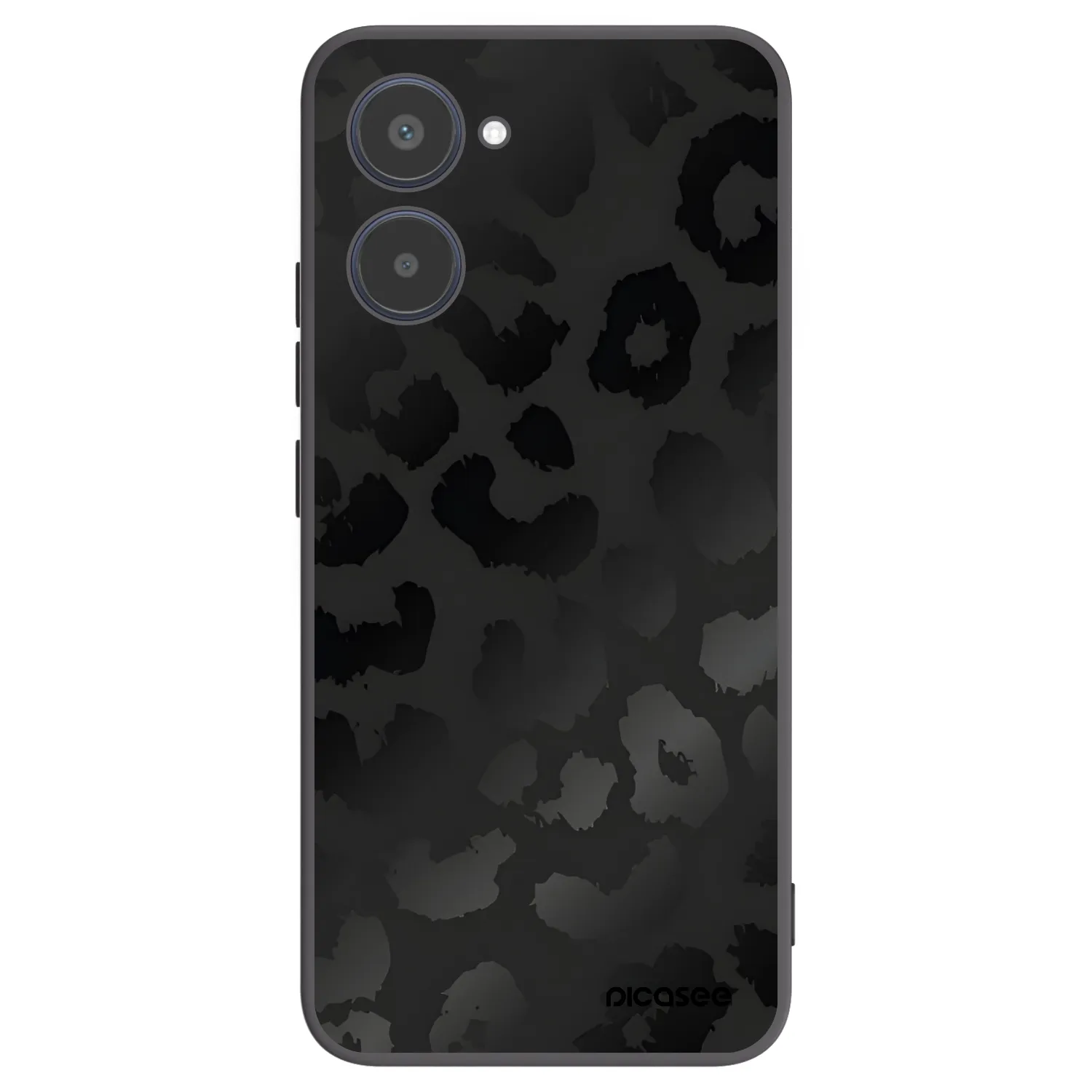 Picasee fekete szilikon tok az alábbi mobiltelefonokra Realme 10 4G - Midnight Leopard