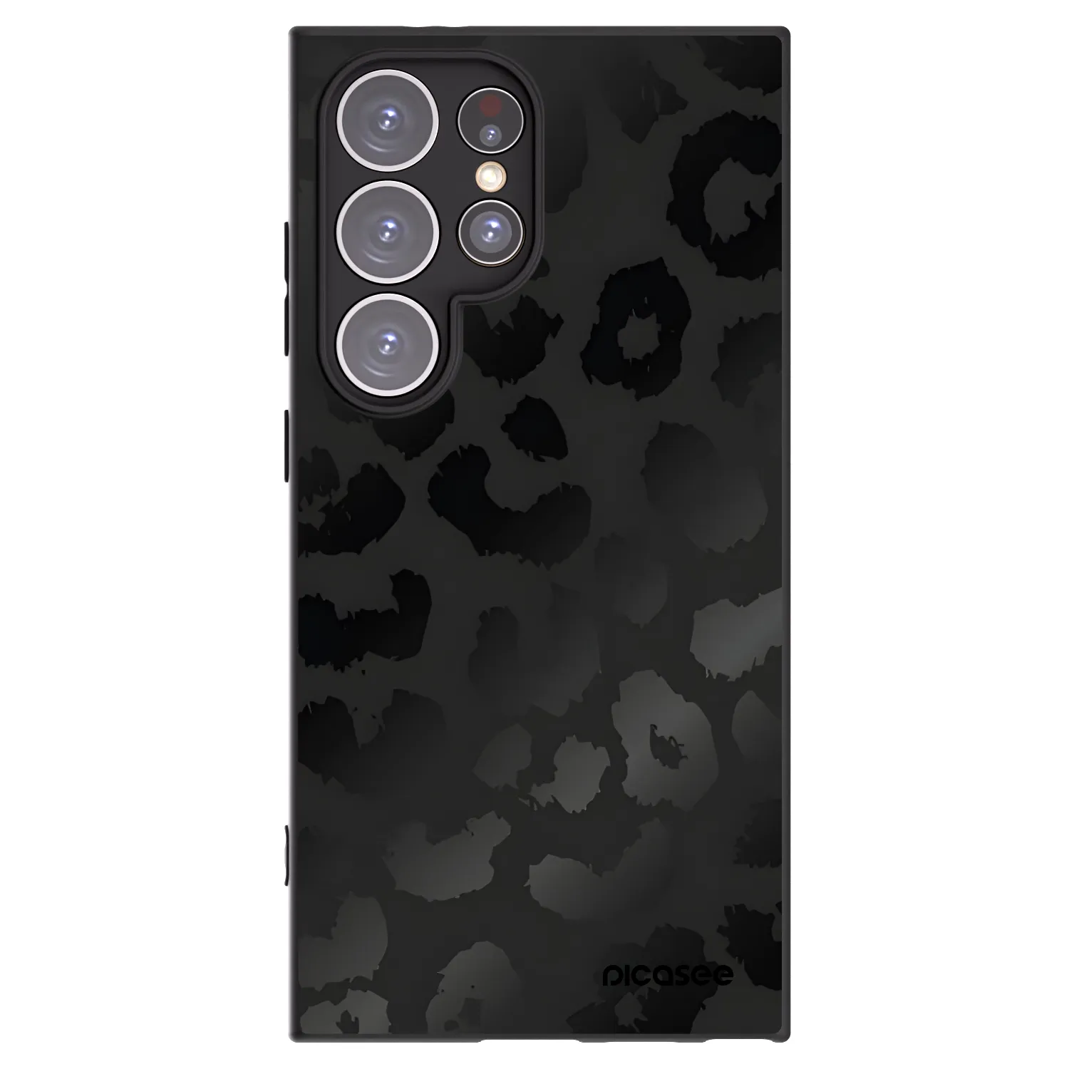 Picasee fekete szilikon tok az alábbi mobiltelefonokra Samsung Galaxy S24 Ultra S928B 5G - Midnight Leopard