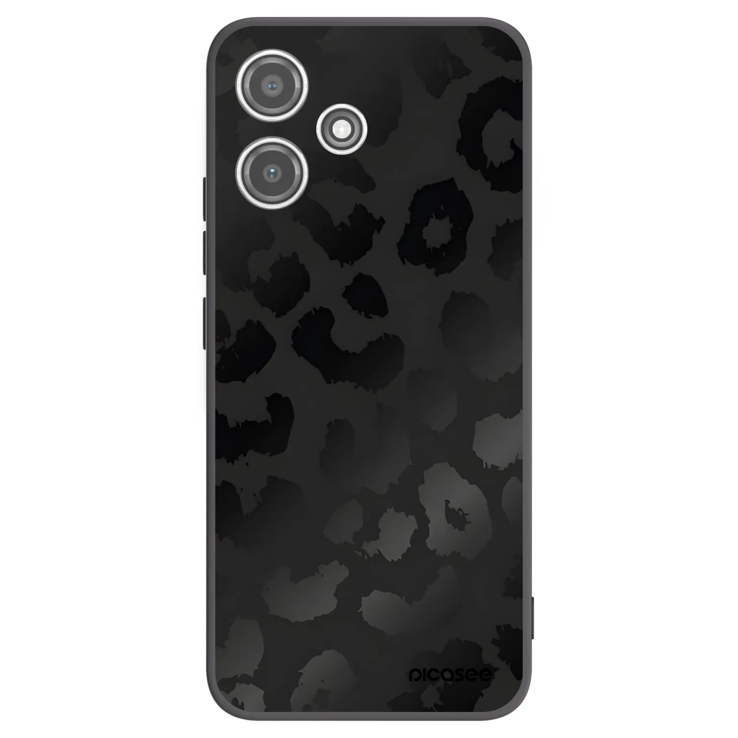 Picasee fekete szilikon tok az alábbi mobiltelefonokra Xiaomi Redmi 12 5G - Midnight Leopard