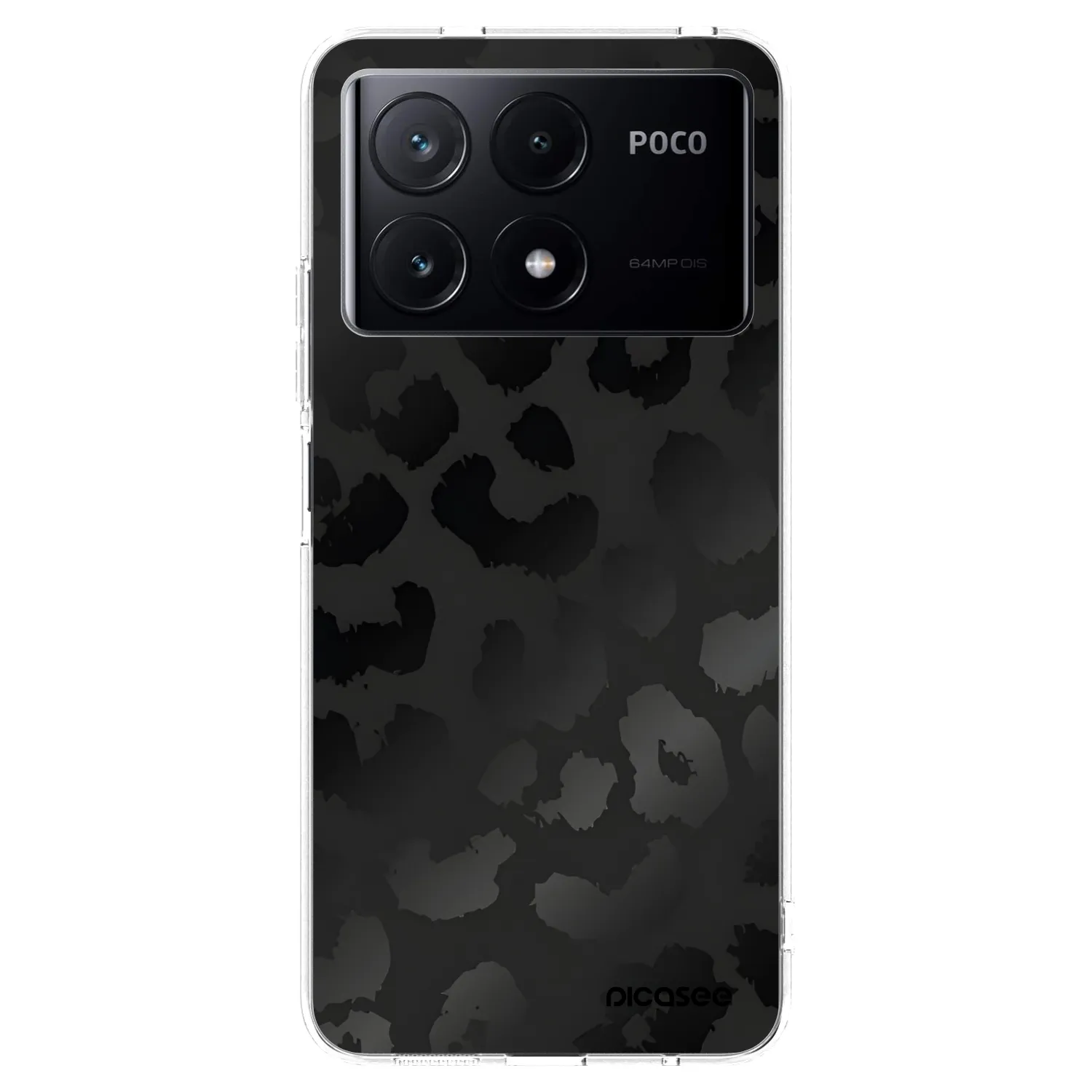 Picasee átlátszó szilikon tok az alábbi mobiltelefonokra Xiaomi Poco X6 Pro - Midnight Leopard