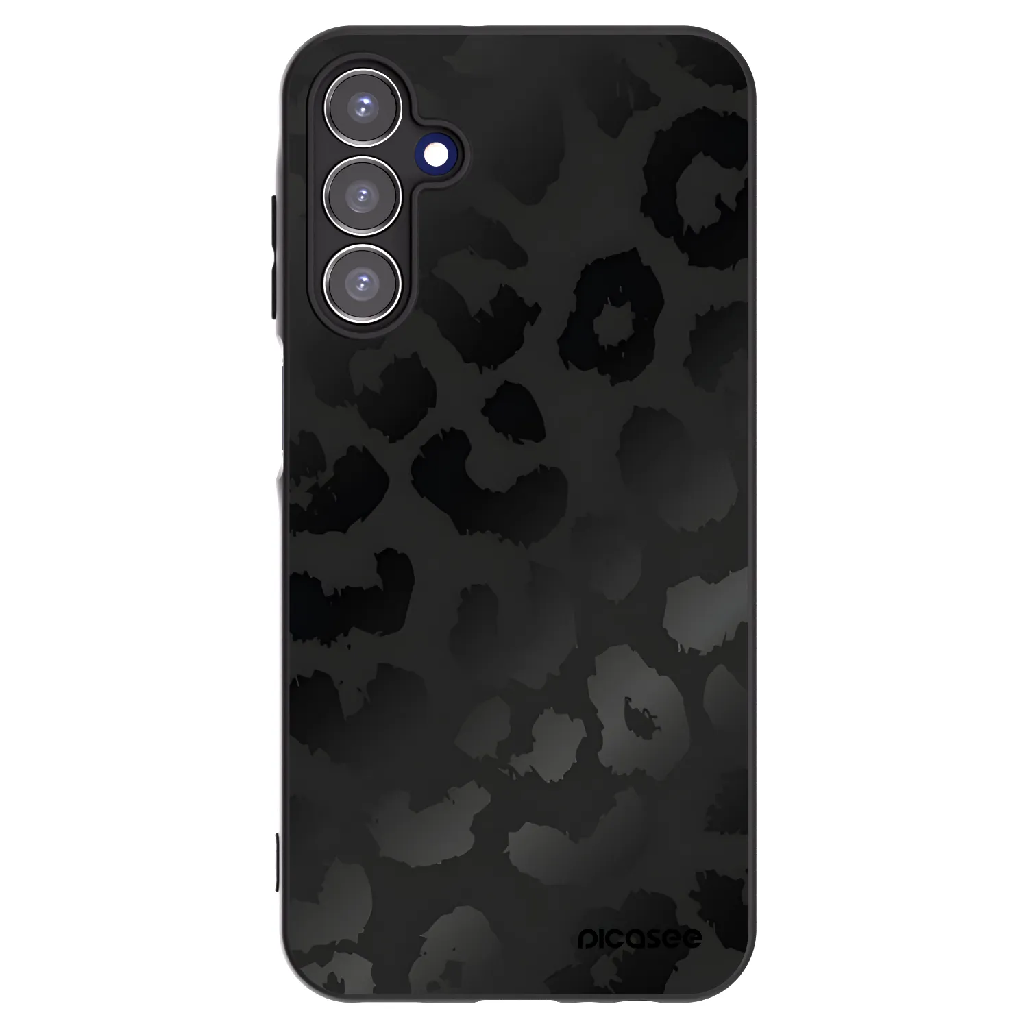 Picasee fekete szilikon tok az alábbi mobiltelefonokra Samsung Galaxy A15 A155F 4G - Midnight Leopard