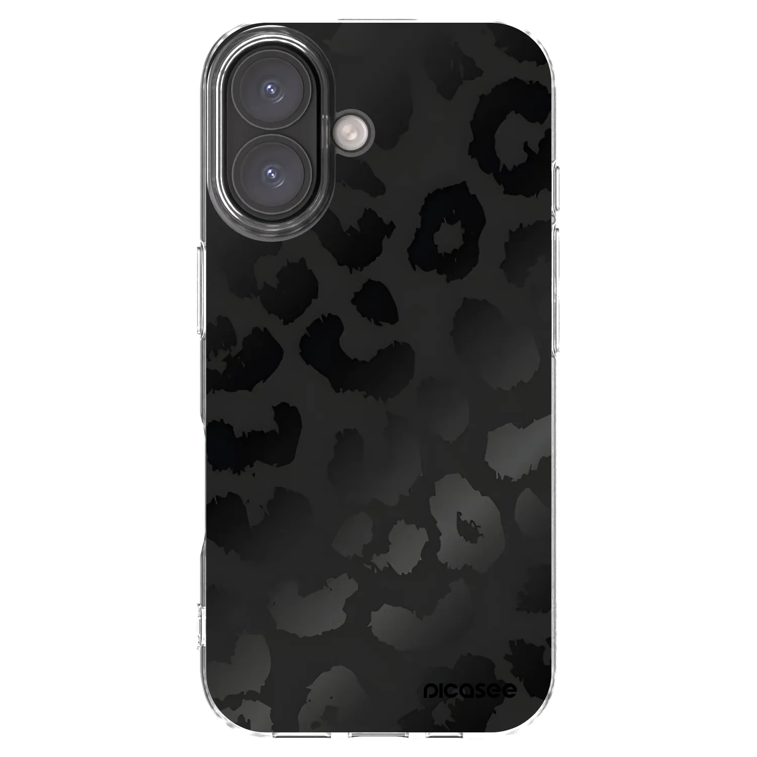 Picasee átlátszó szilikon tok az alábbi mobiltelefonokra Apple iPhone 16 - Midnight Leopard