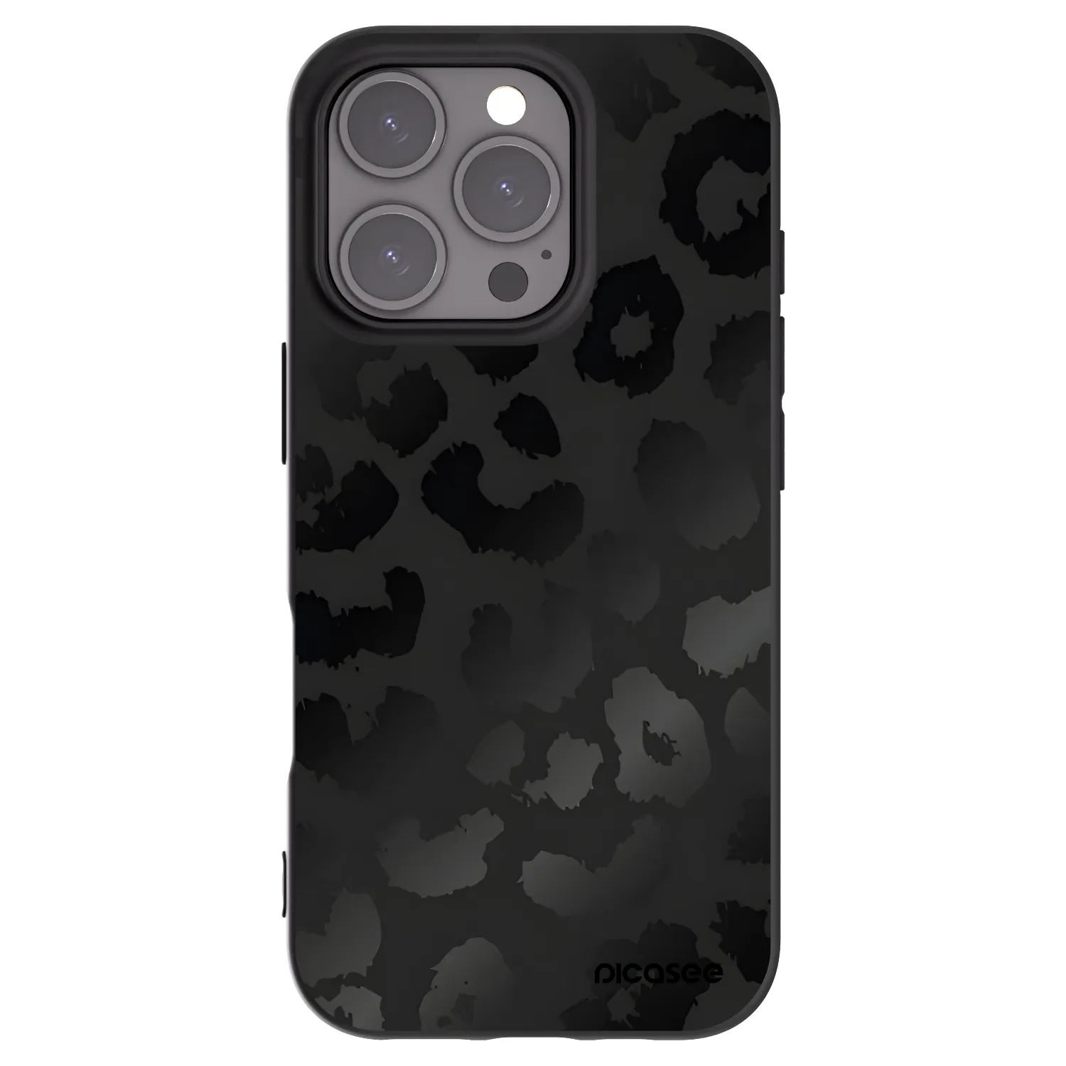 Picasee fekete szilikon tok az alábbi mobiltelefonokra Apple iPhone 16 Pro - Midnight Leopard