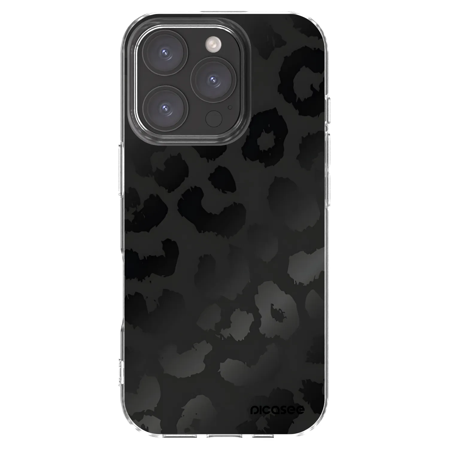Picasee átlátszó szilikon tok az alábbi mobiltelefonokra Apple iPhone 16 Pro - Midnight Leopard