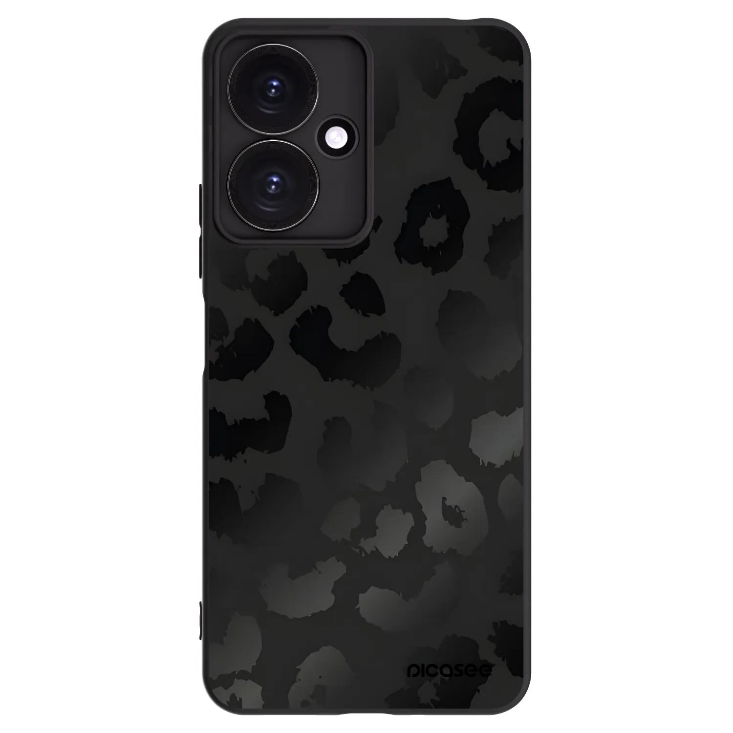 Picasee fekete szilikon tok az alábbi mobiltelefonokra Xiaomi Redmi 13C 5G - Midnight Leopard
