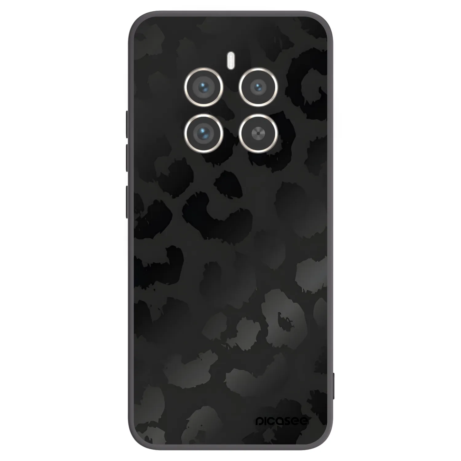 Picasee fekete szilikon tok az alábbi mobiltelefonokra Realme 12 Pro 5G - Midnight Leopard
