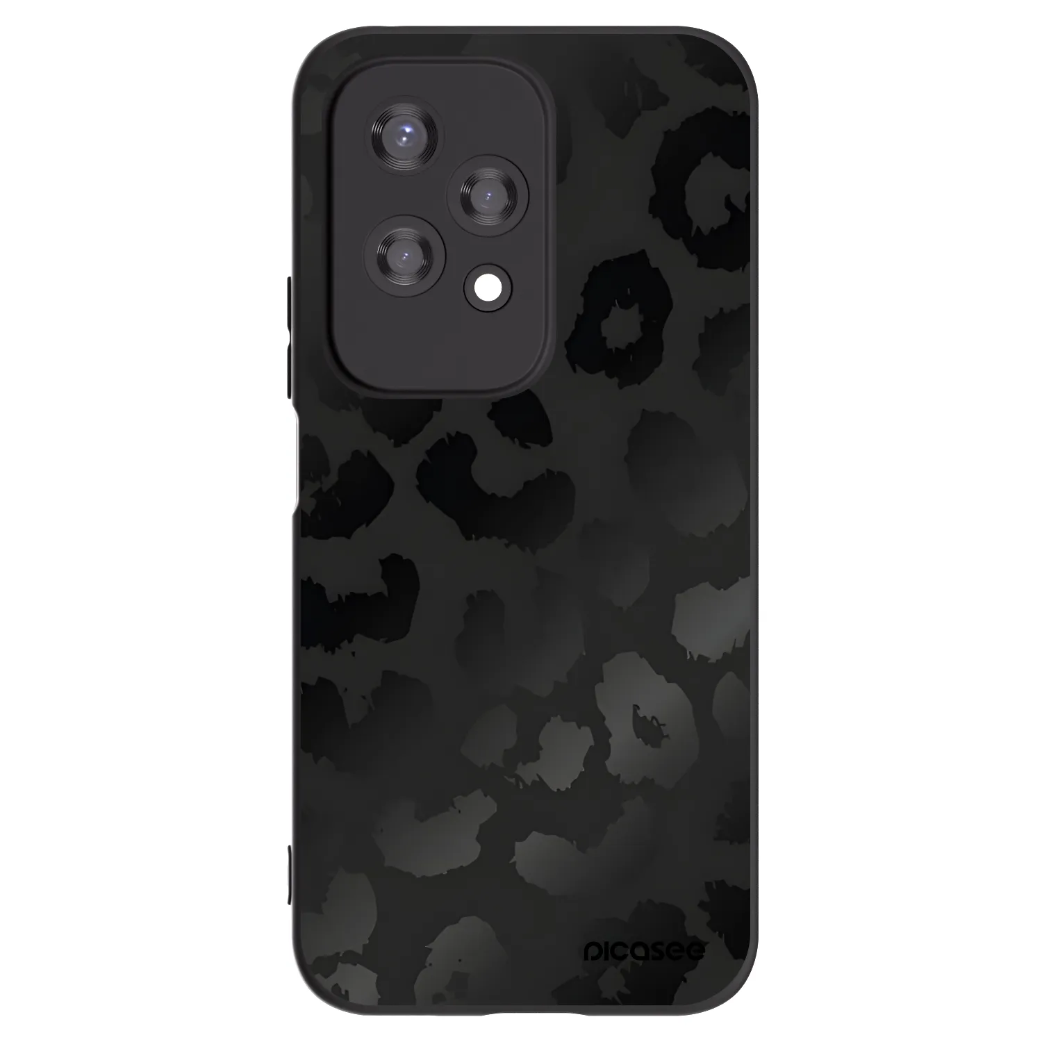 Picasee fekete szilikon tok az alábbi mobiltelefonokra Honor 200 Lite - Midnight Leopard