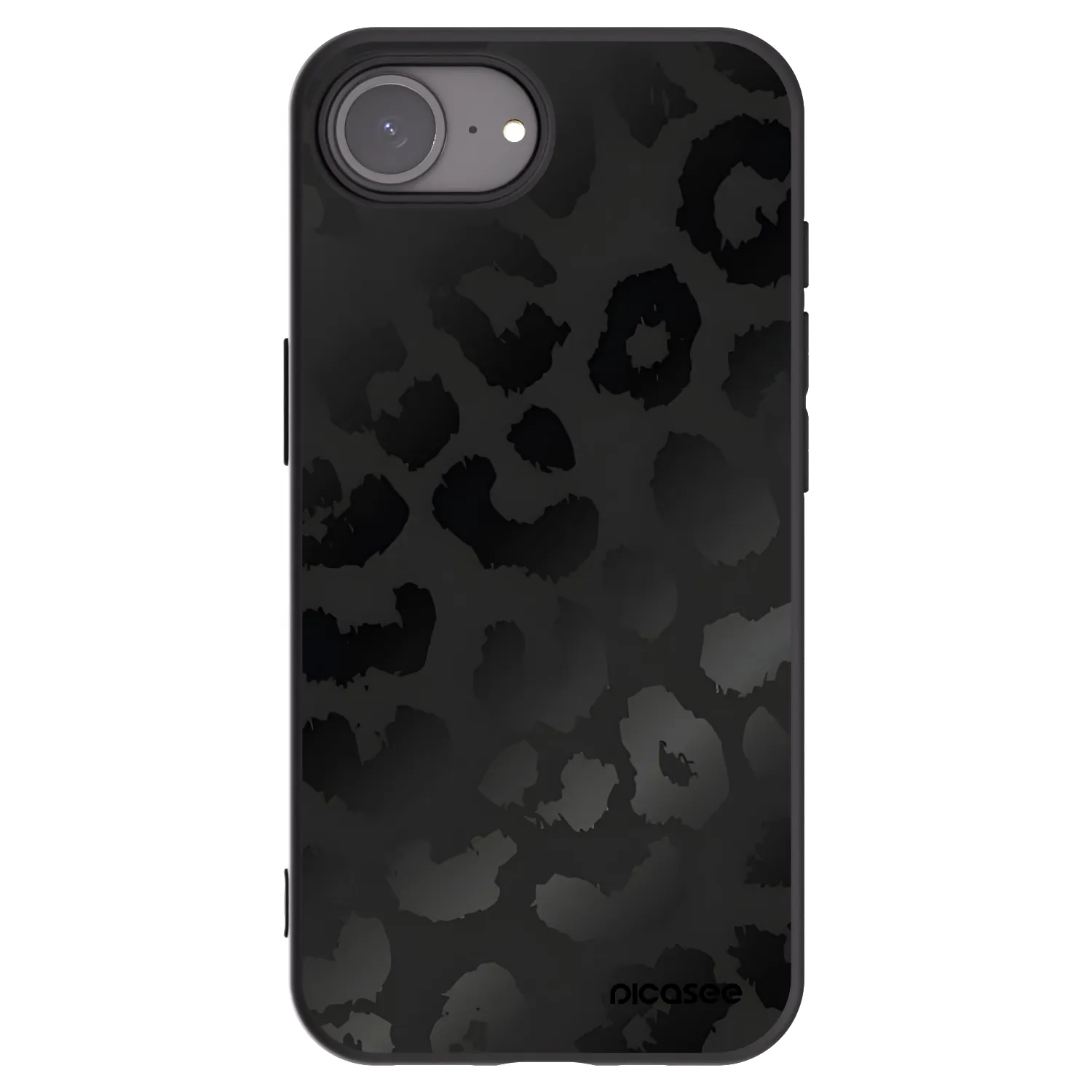 Picasee fekete szilikon tok az alábbi mobiltelefonokra Apple iPhone 16e - Midnight Leopard