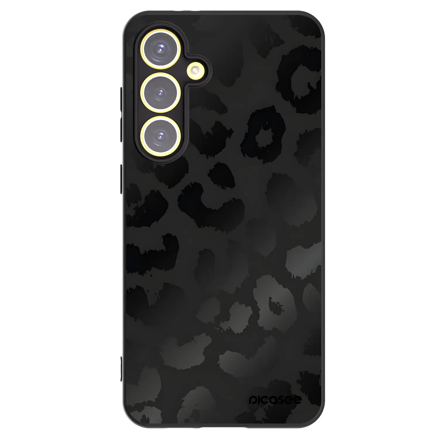 Picasee fekete szilikon tok az alábbi mobiltelefonokra Samsung Galaxy S24 FE S721B - Midnight Leopard