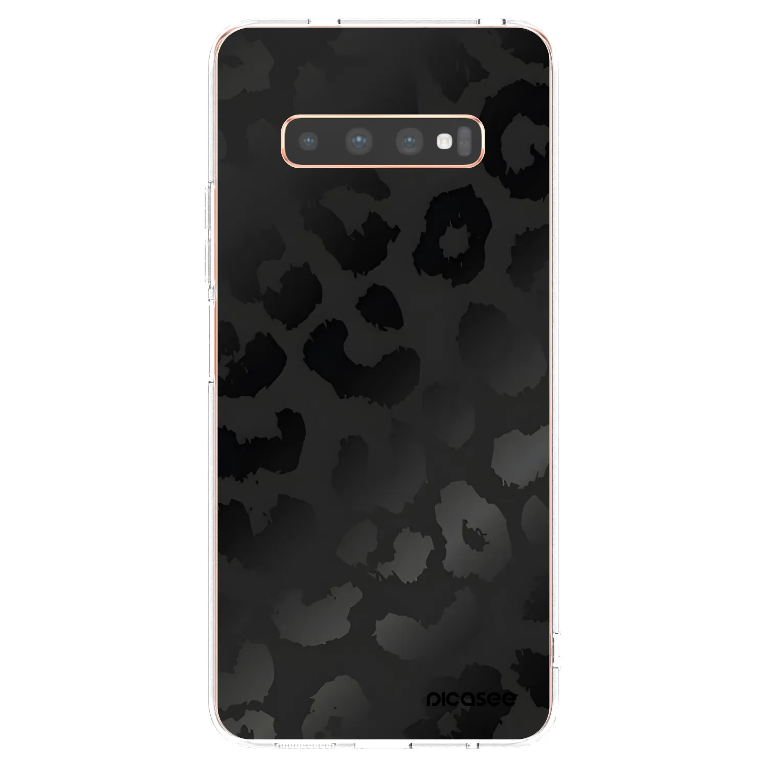 Picasee átlátszó szilikon tok az alábbi mobiltelefonokra Samsung Galaxy S10 Plus G975 - Midnight Leopard
