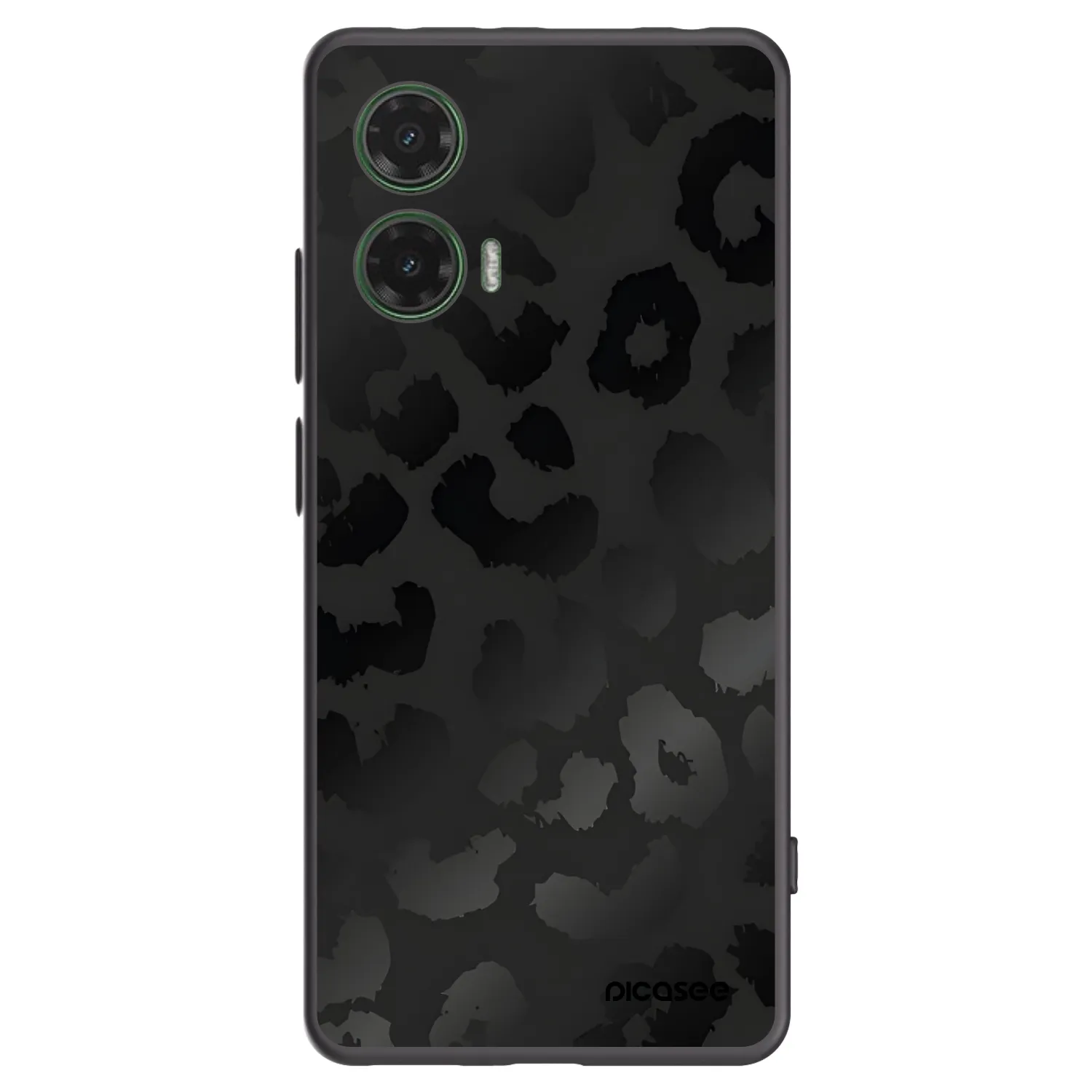 Picasee fekete szilikon tok az alábbi mobiltelefonokra Motorola Moto G35 5G - Midnight Leopard