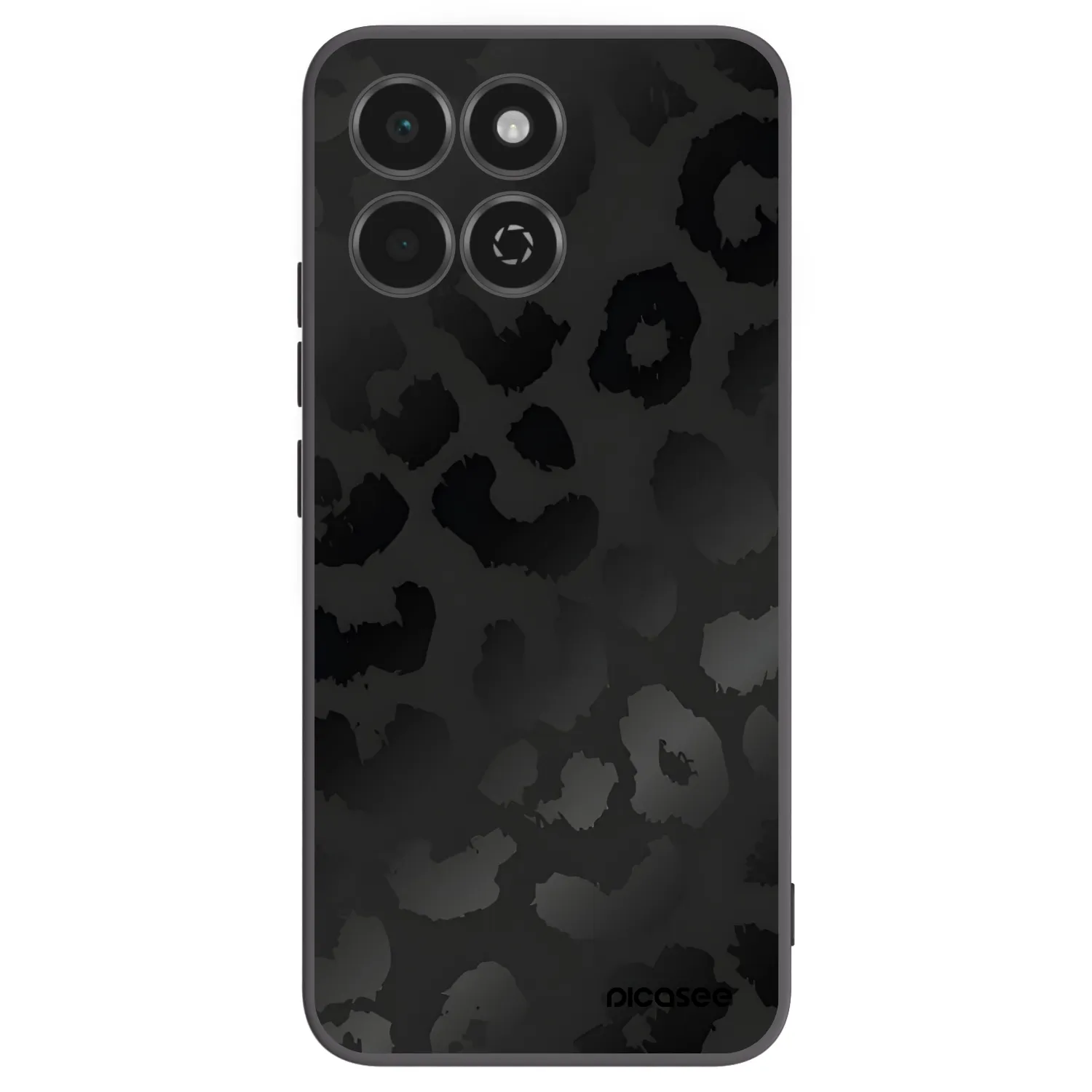 Picasee fekete szilikon tok az alábbi mobiltelefonokra Honor 200 Smart 5G - Midnight Leopard