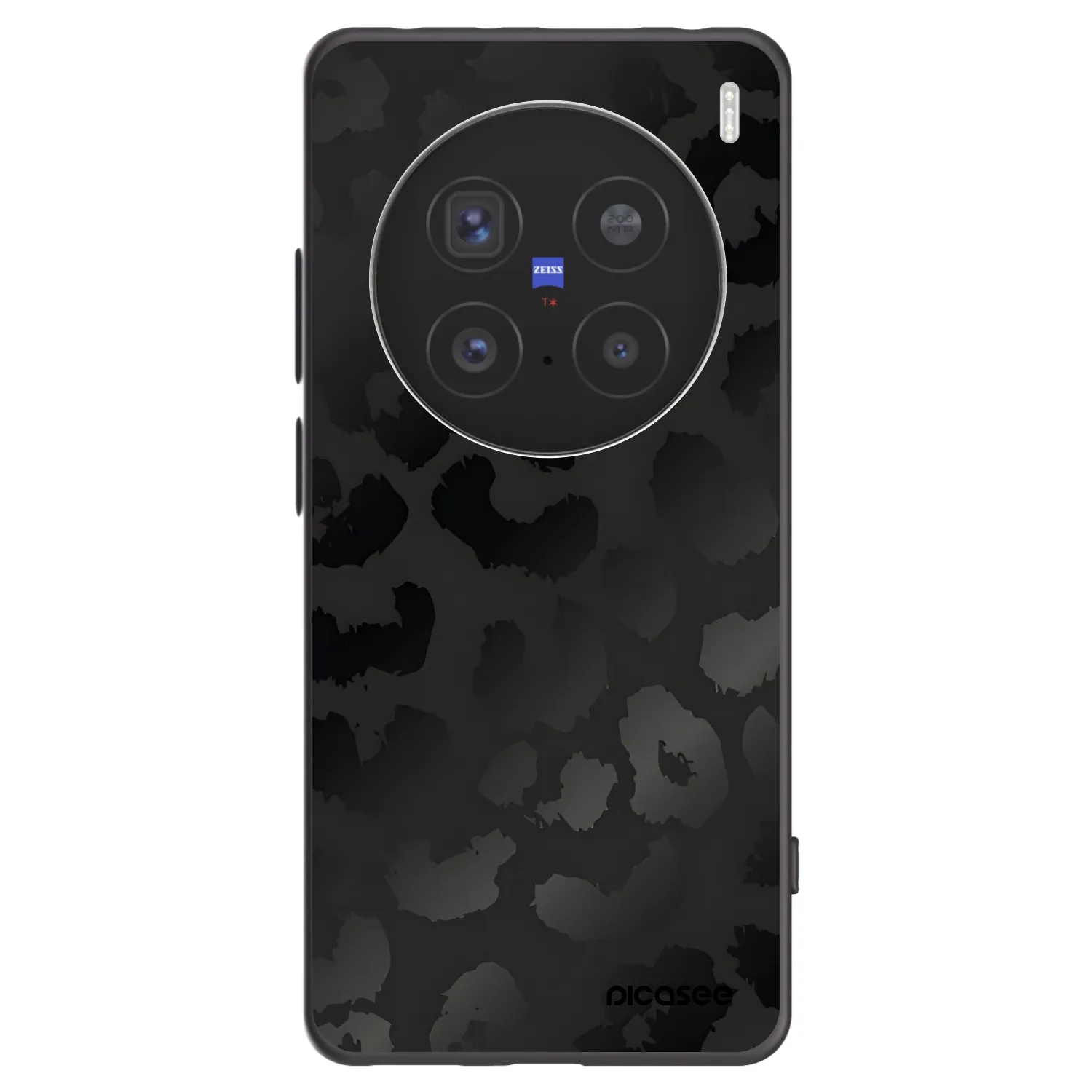 Picasee fekete szilikon tok az alábbi mobiltelefonokra Vivo X200 Pro - Midnight Leopard