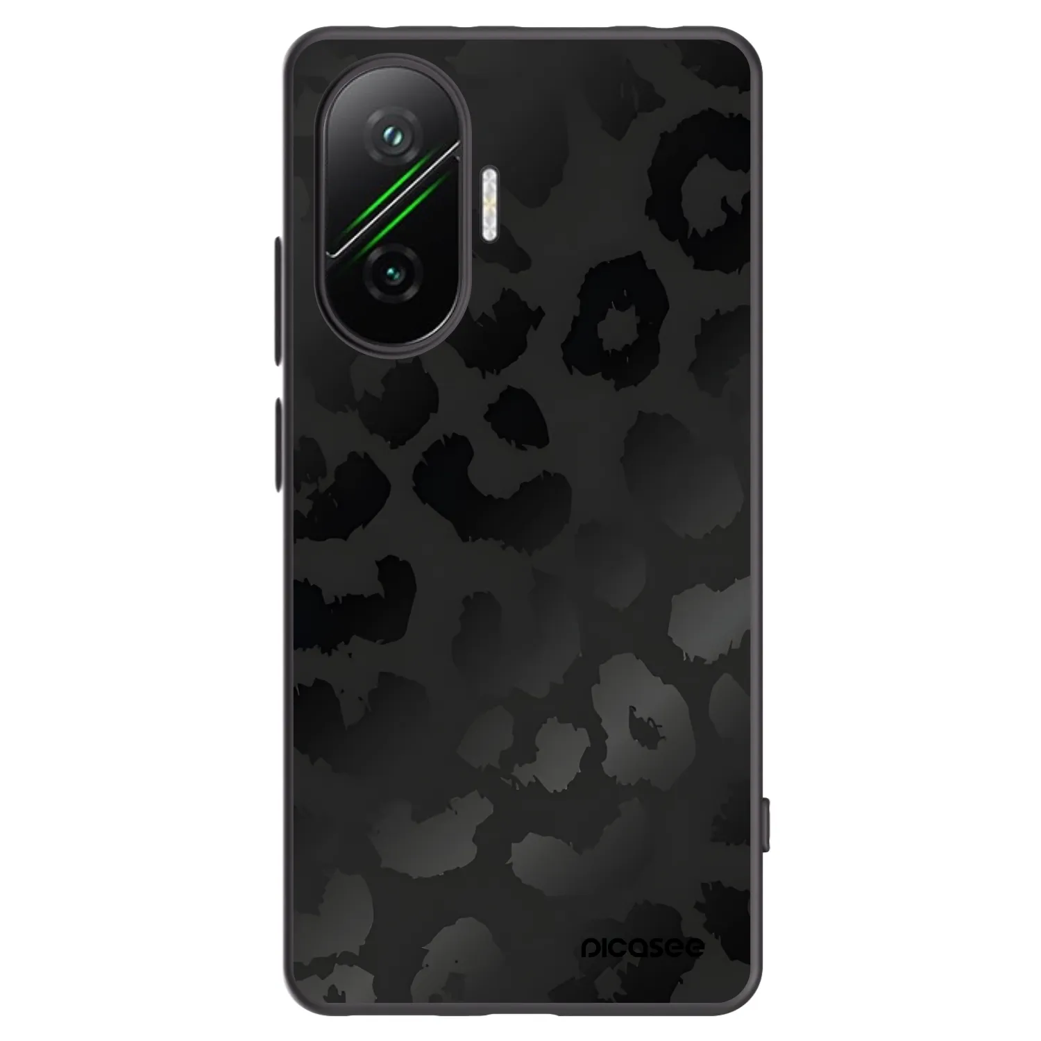 Picasee fekete szilikon tok az alábbi mobiltelefonokra Xiaomi Poco F7 Pro 5G - Midnight Leopard