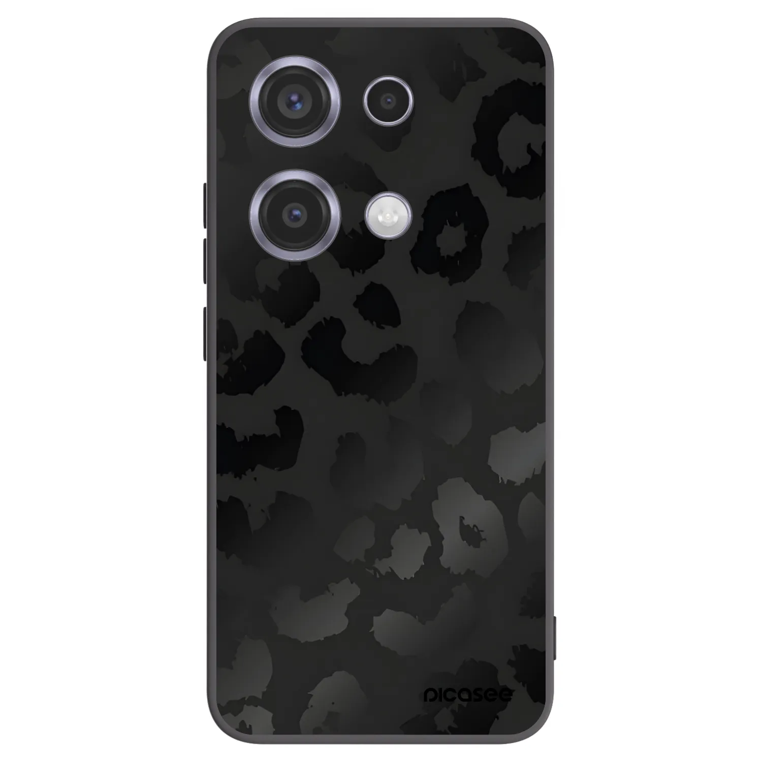 Picasee fekete szilikon tok az alábbi mobiltelefonokra Xiaomi Redmi Note 14S - Midnight Leopard
