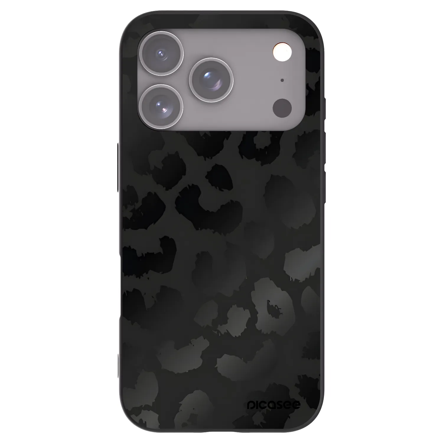 Picasee fekete szilikon tok az alábbi mobiltelefonokra Apple iPhone 17 Pro - Midnight Leopard