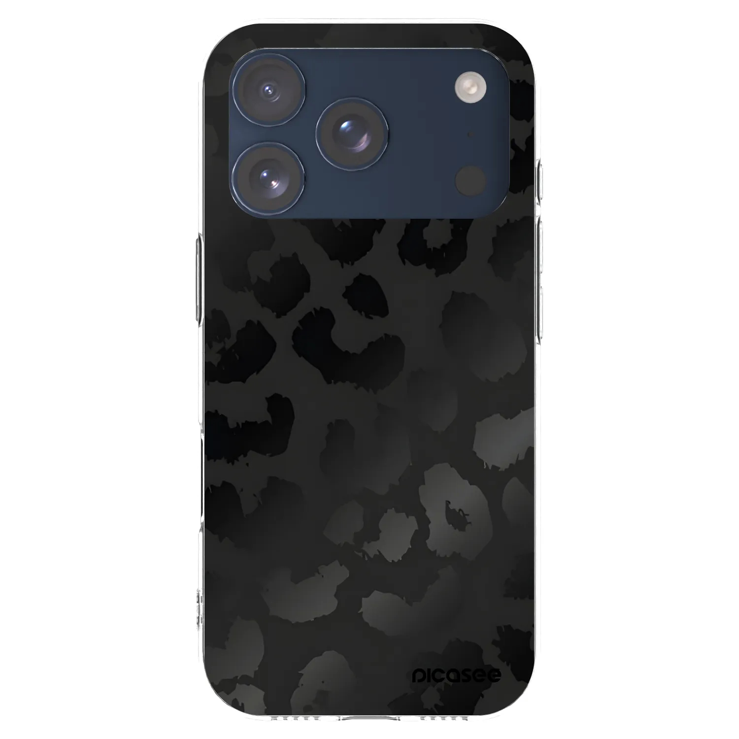 Picasee átlátszó szilikon tok az alábbi mobiltelefonokra Apple iPhone 17 Pro - Midnight Leopard