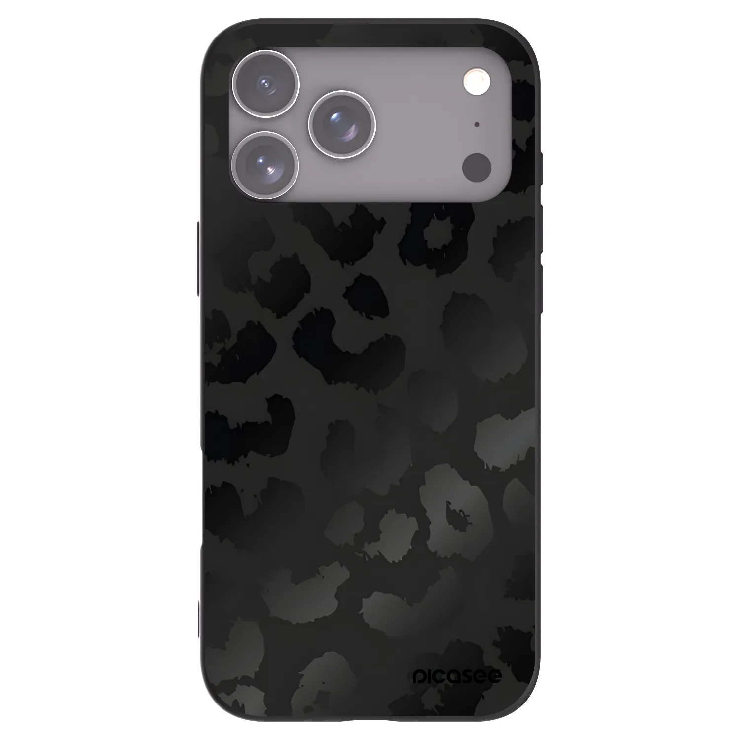 Picasee fekete szilikon tok az alábbi mobiltelefonokra Apple iPhone 17 Pro Max - Midnight Leopard