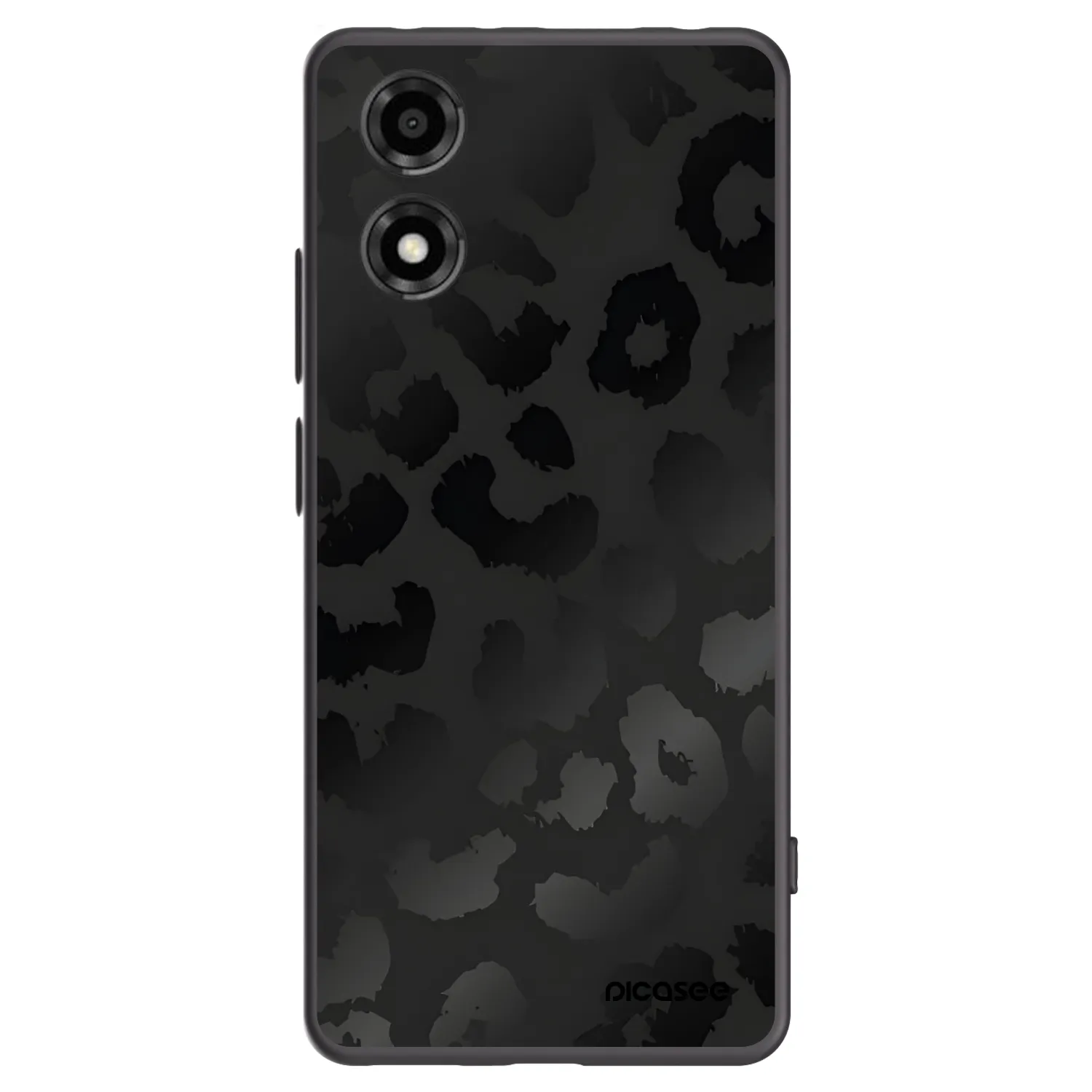 Picasee fekete szilikon tok az alábbi mobiltelefonokra Motorola Moto E14 - Midnight Leopard
