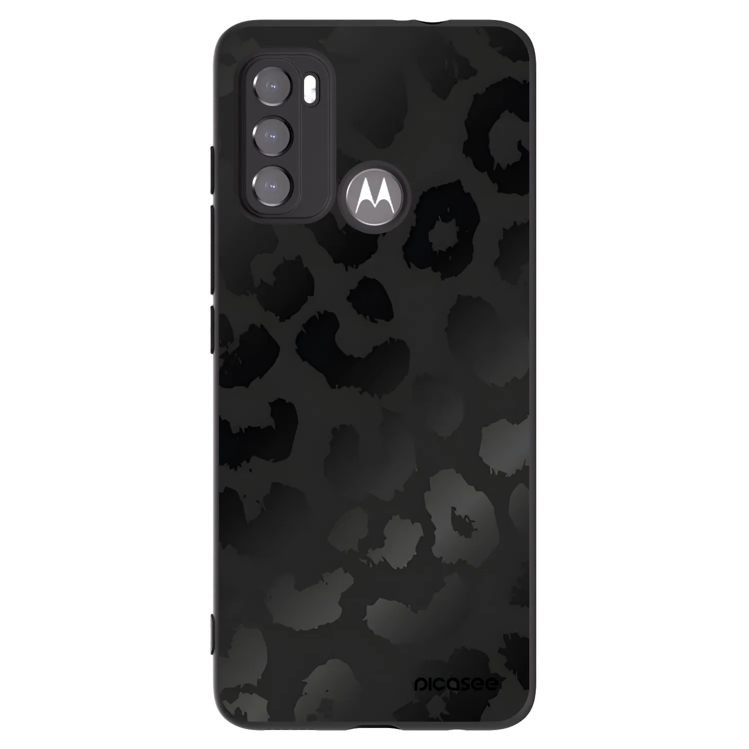Picasee fekete szilikon tok az alábbi mobiltelefonokra Motorola Edge 60 5G - Midnight Leopard