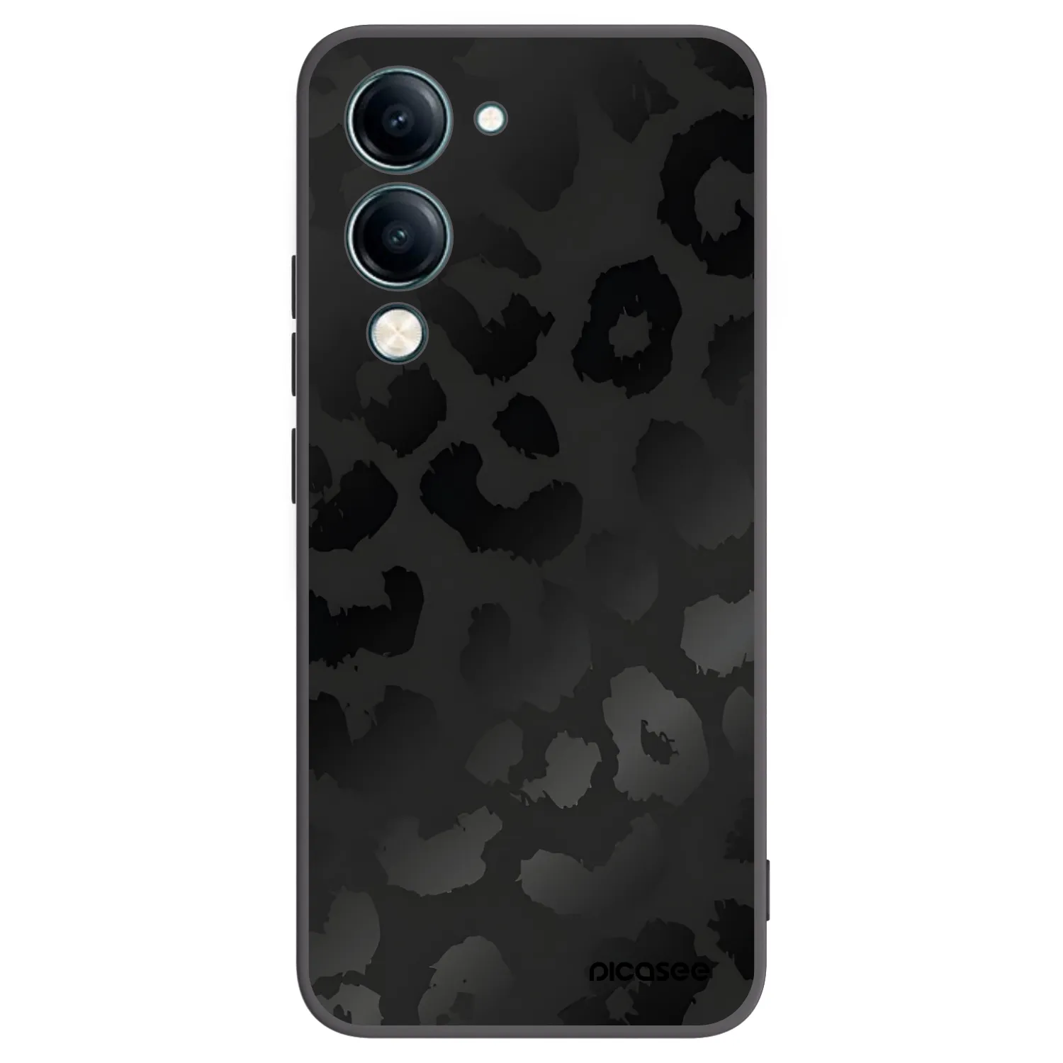 Picasee fekete szilikon tok az alábbi mobiltelefonokra Vivo Y29s 5G - Midnight Leopard