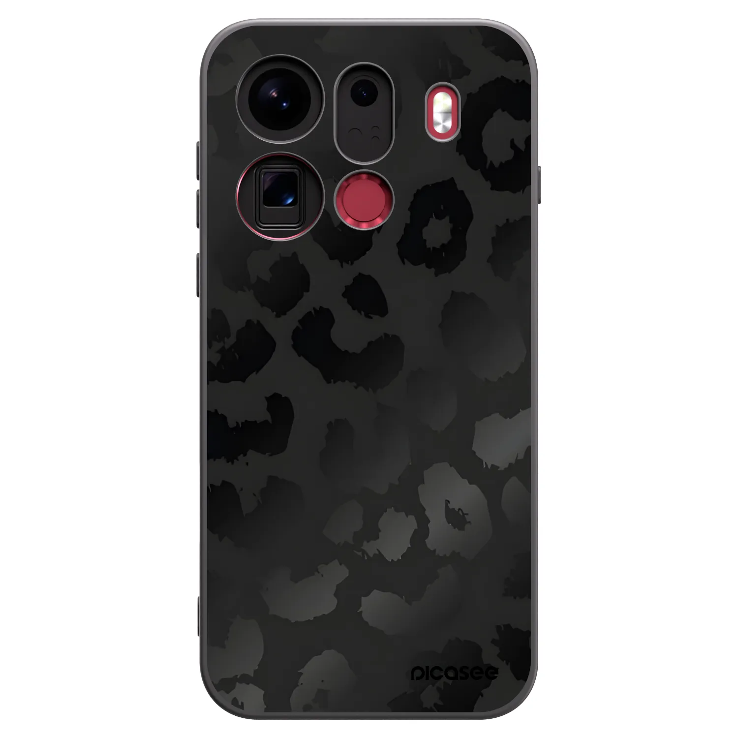 Picasee fekete szilikon tok az alábbi mobiltelefonokra OPPO Find X9 Pro - Midnight Leopard