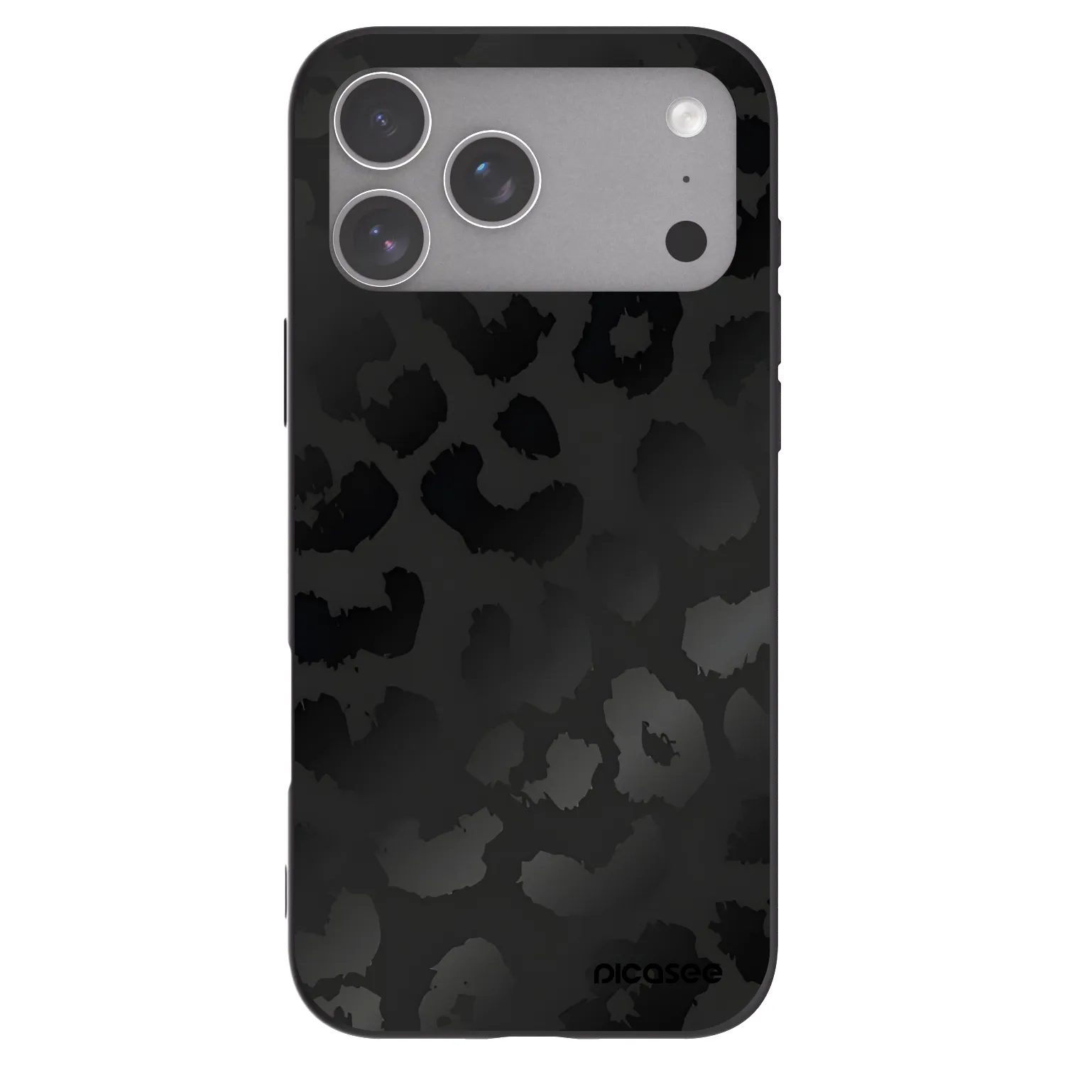 Picasee fekete szilikon tok az alábbi mobiltelefonokra Apple iPhone 18 Pro Max - Midnight Leopard