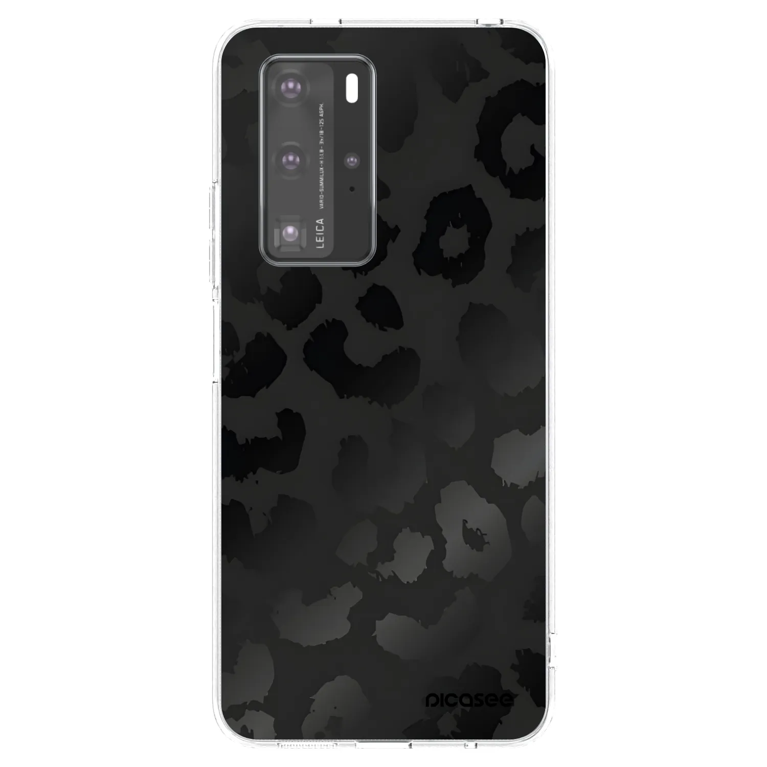 Picasee átlátszó szilikon tok az alábbi mobiltelefonokra Huawei P40 Pro - Midnight Leopard