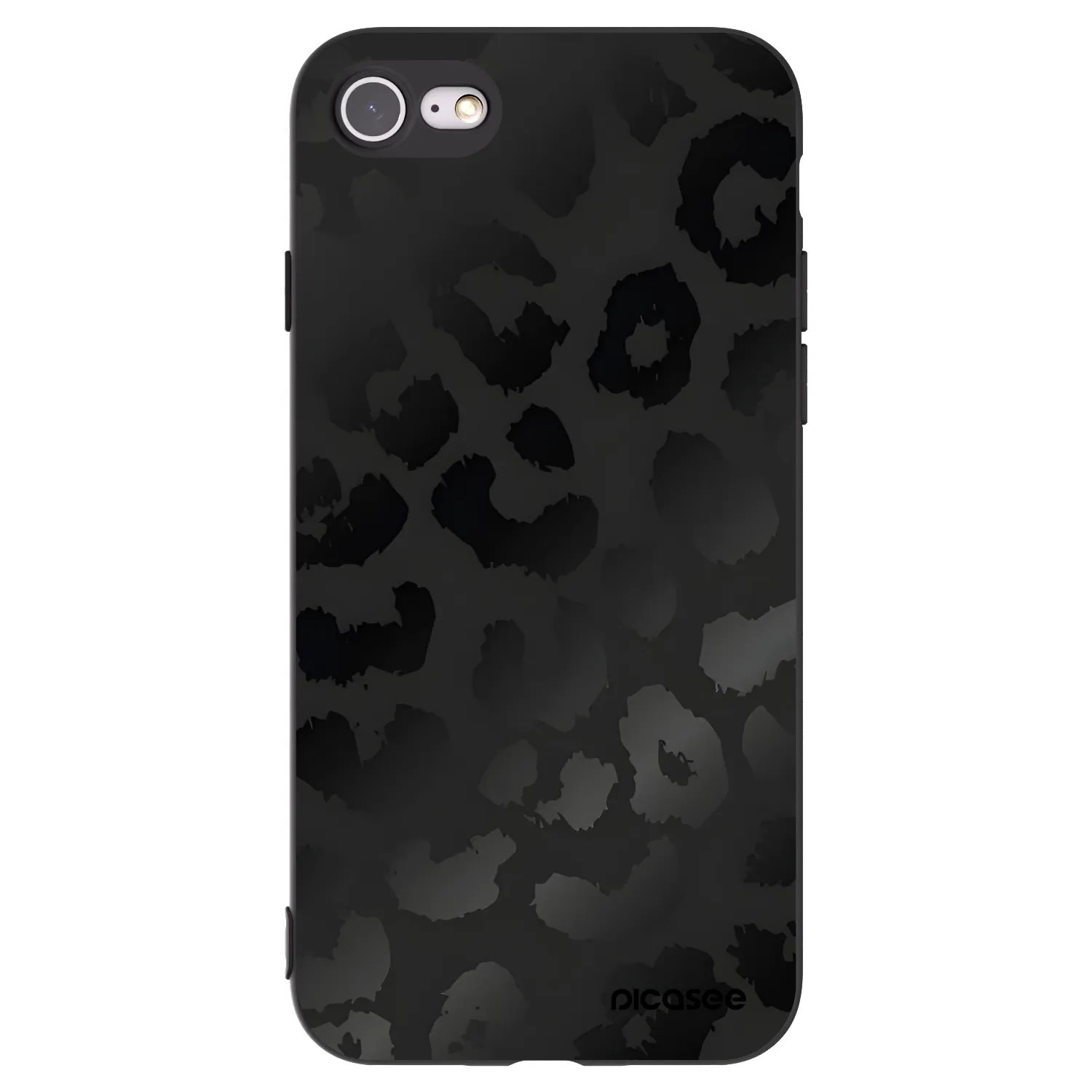 Picasee fekete szilikon tok az alábbi mobiltelefonokra Apple iPhone SE 2020 - Midnight Leopard
