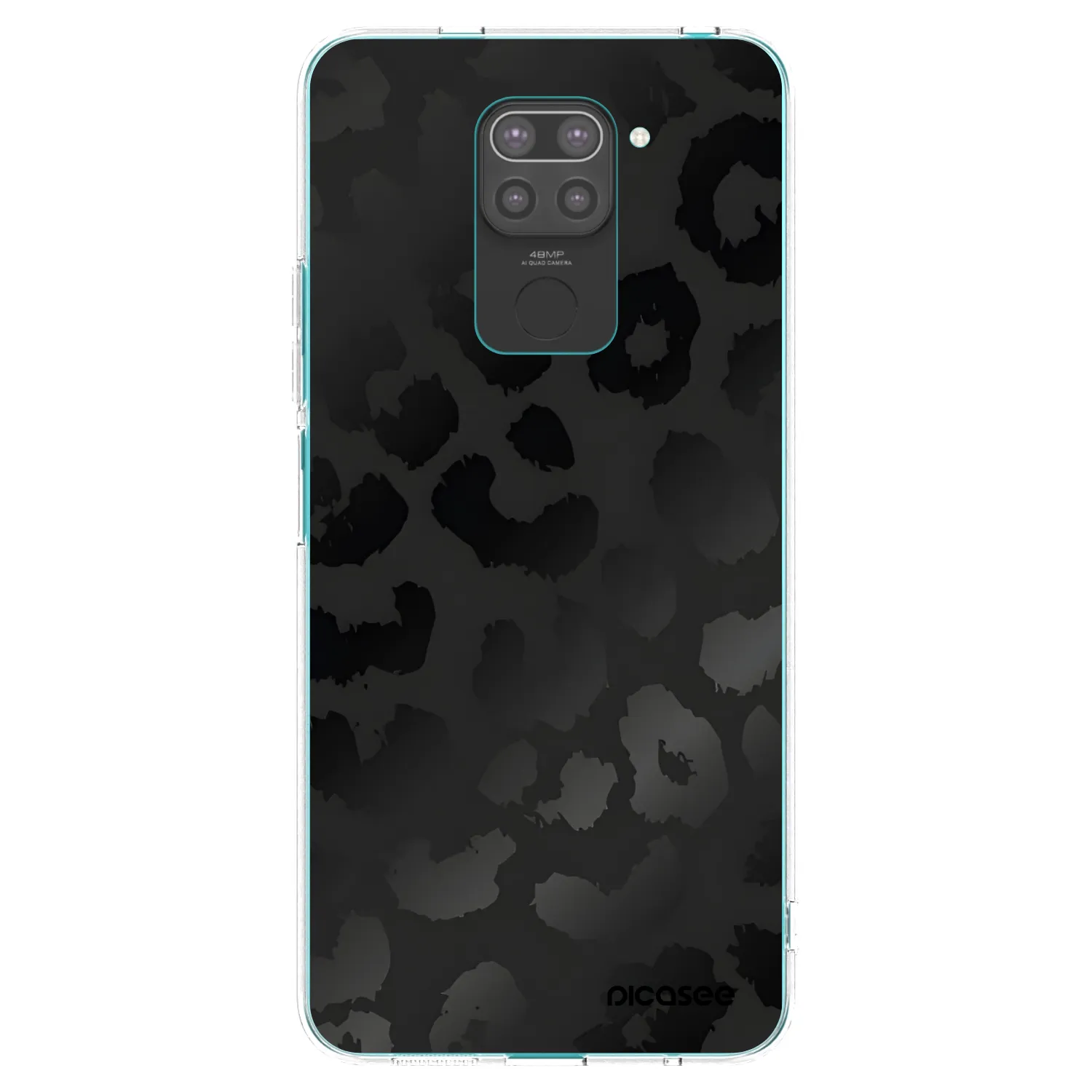 Picasee fekete szilikon tok az alábbi mobiltelefonokra Xiaomi Redmi Note 9 - Midnight Leopard