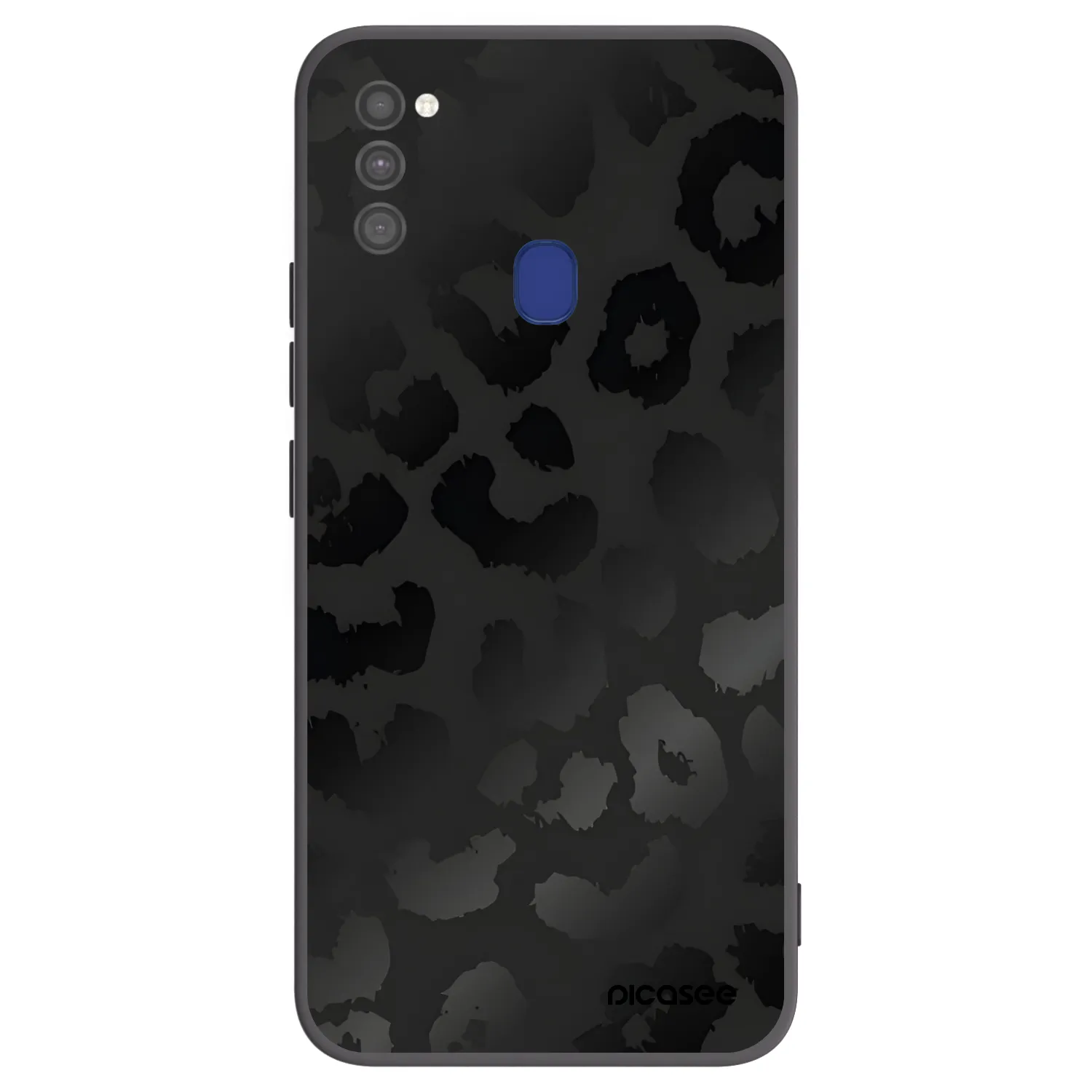 Picasee fekete szilikon tok az alábbi mobiltelefonokra Samsung Galaxy M21 M215F - Midnight Leopard