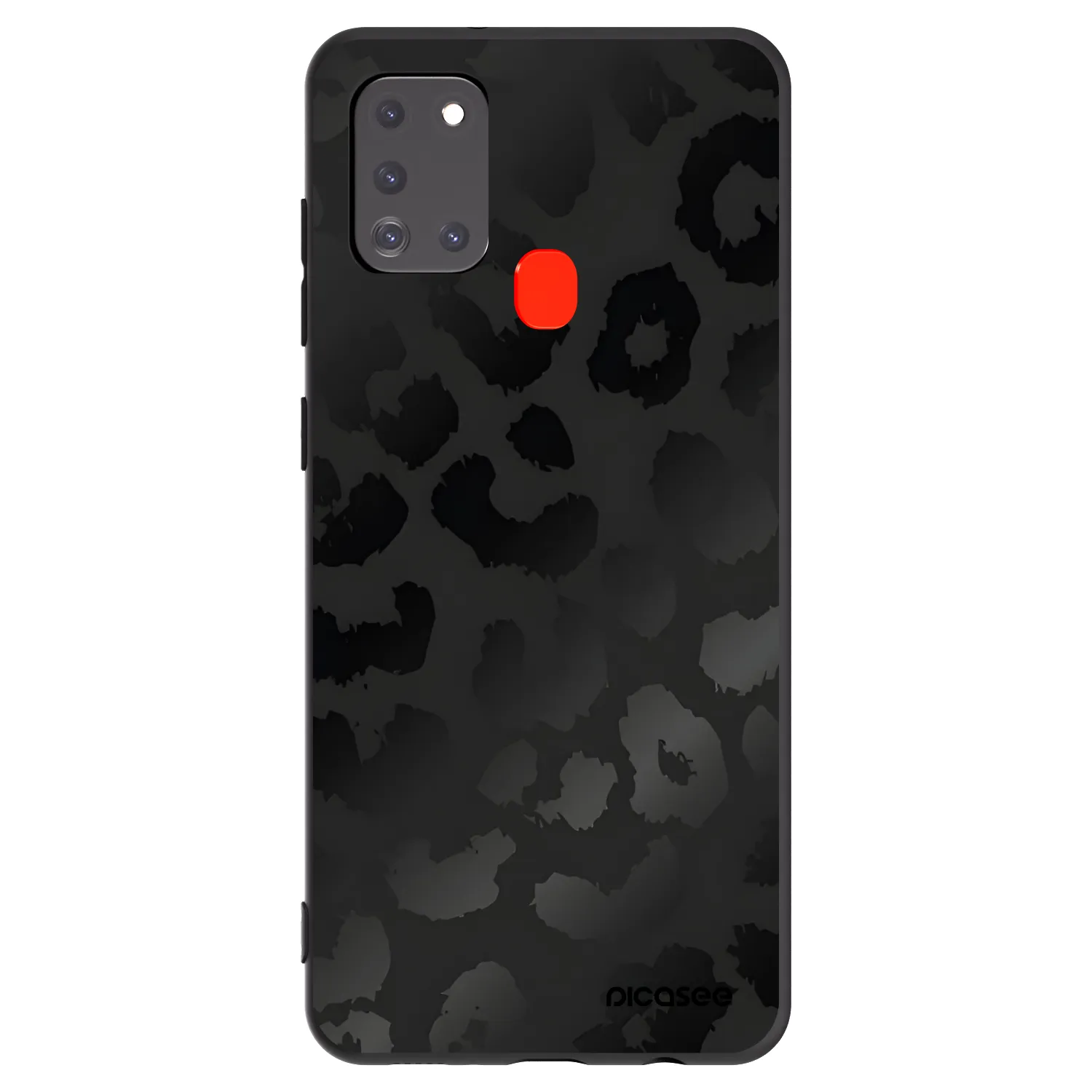 Picasee fekete szilikon tok az alábbi mobiltelefonokra Samsung Galaxy A21s - Midnight Leopard