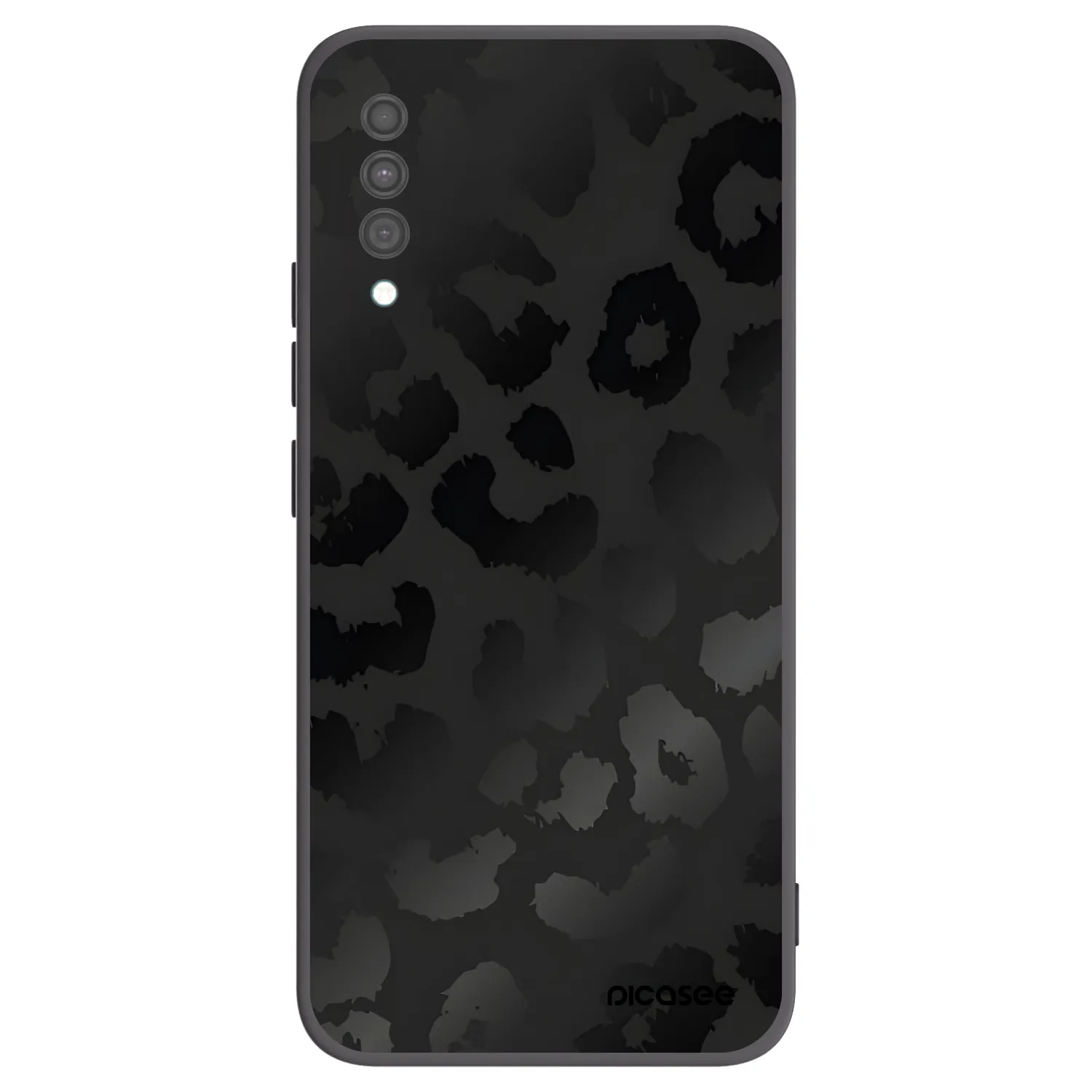 Picasee fekete szilikon tok az alábbi mobiltelefonokra Samsung Galaxy A30s A307F - Midnight Leopard