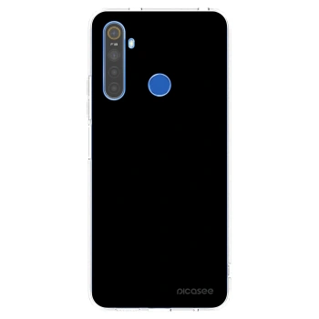 Picasee átlátszó szilikon tok az alábbi mobiltelefonokra Realme 5 - Black Bliss
